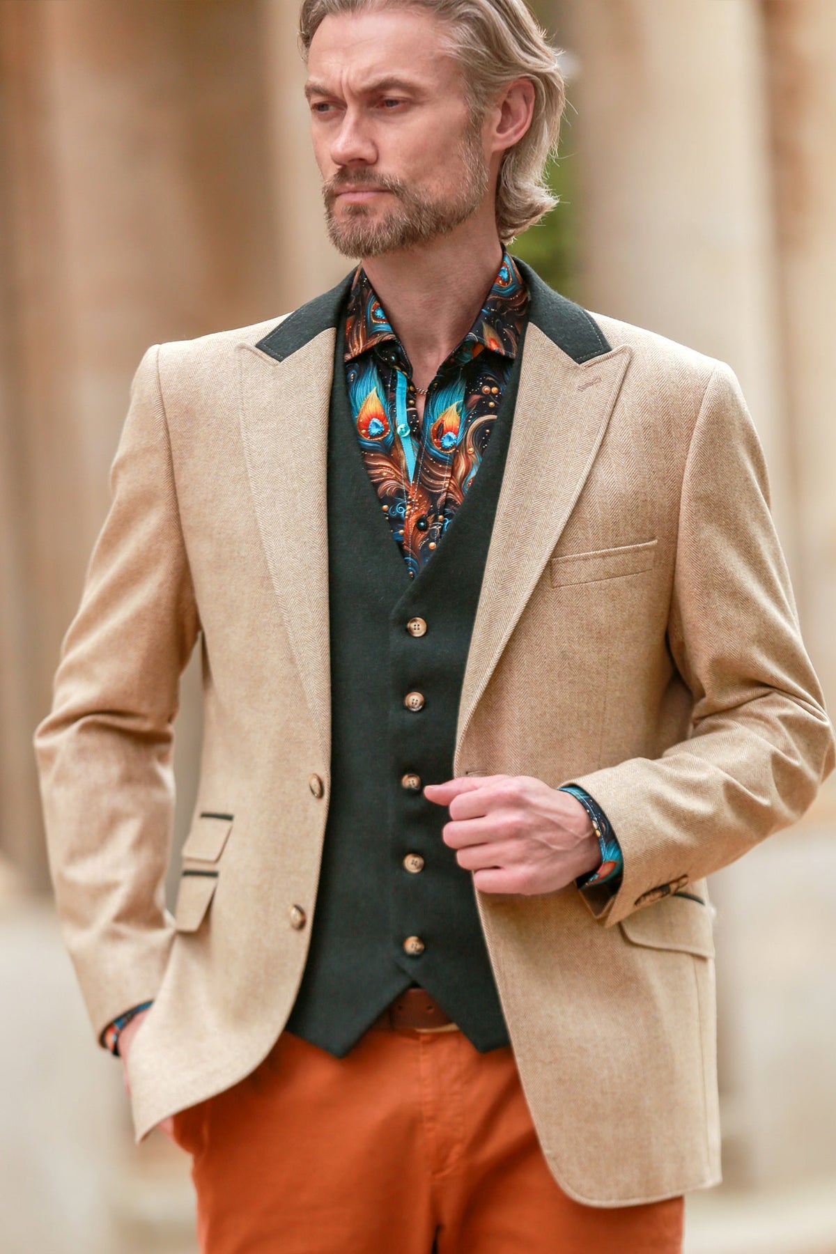 Race-Day Herringbone Jacket - Claudio Lugli Shirts