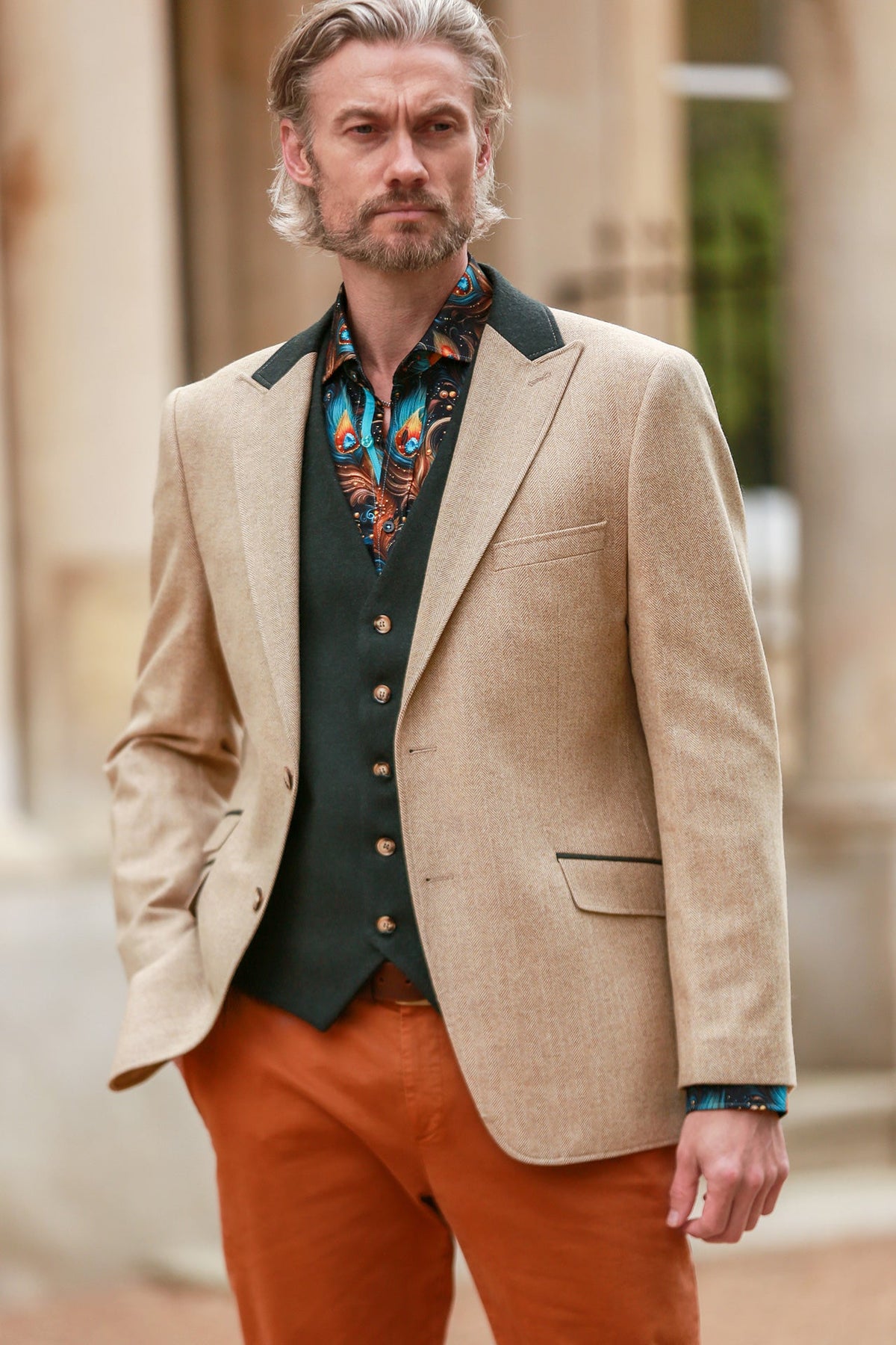 Race-Day Herringbone Jacket - Claudio Lugli Shirts
