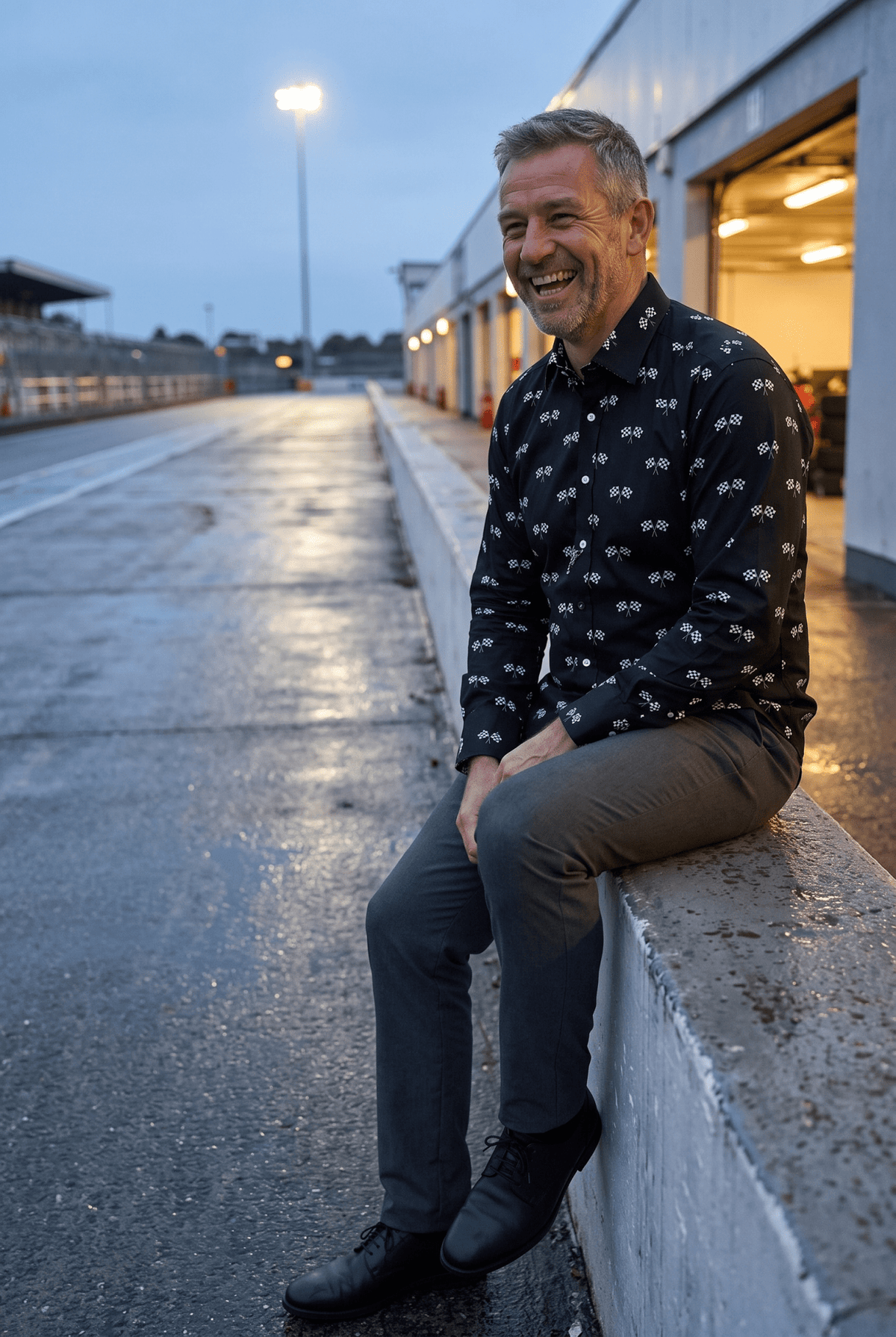 Racing Flag Motorsport Print Shirt - Claudio Lugli Shirts