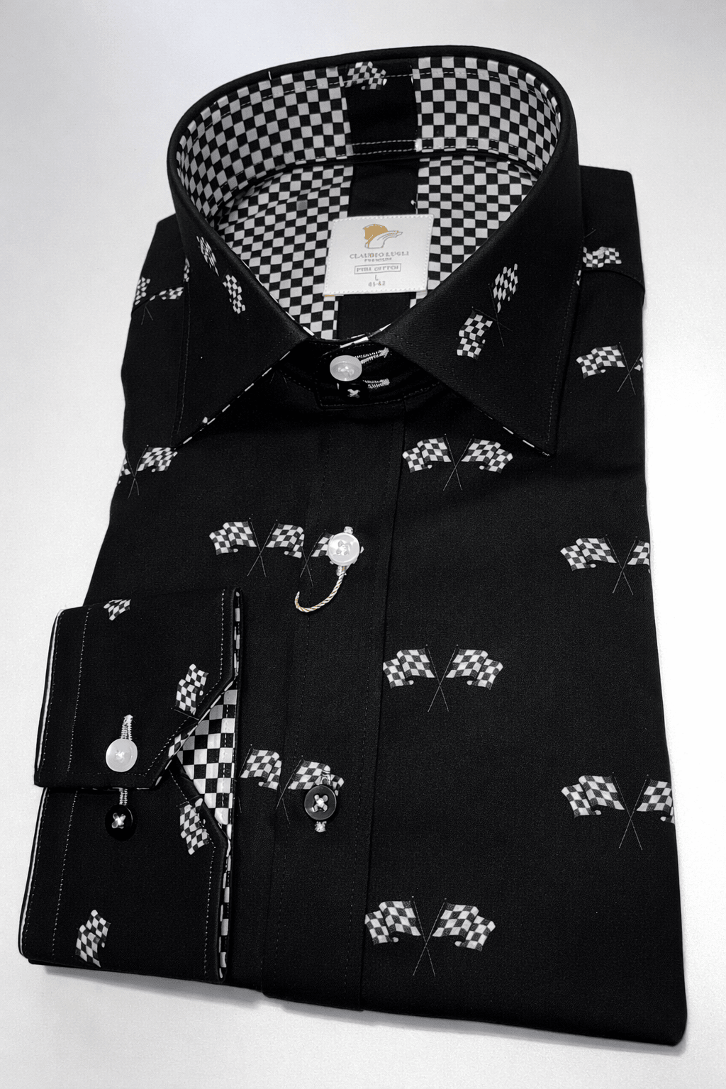 RACING FLAG MOTORSPORT PRINT SHIRT - Claudio Lugli Shirts