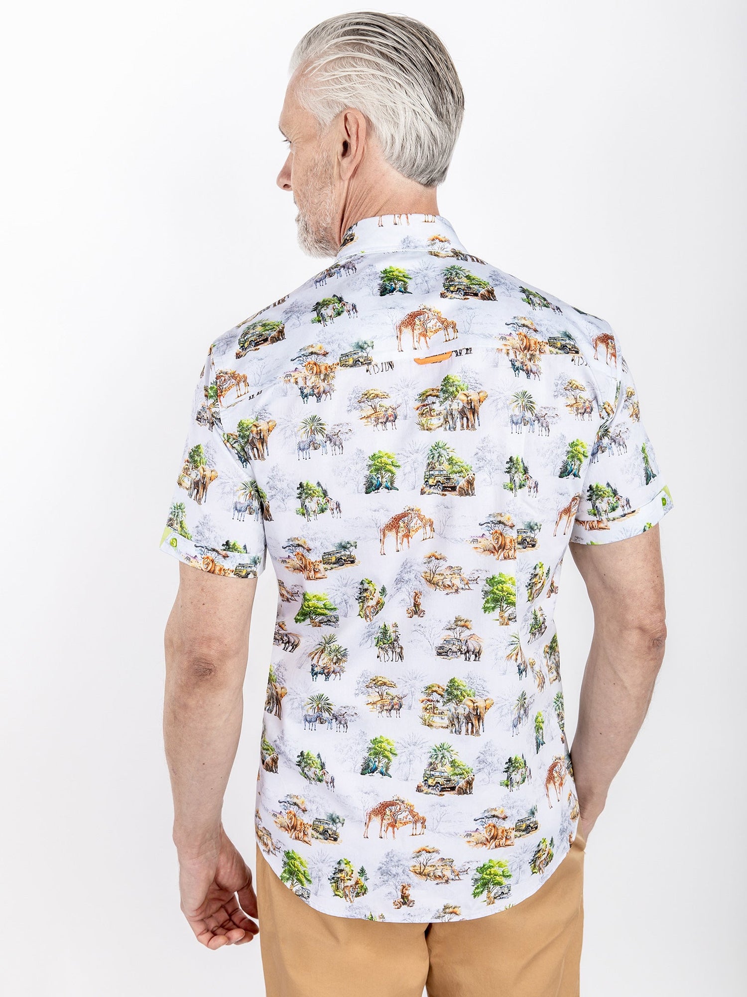SAFARI ANIMAL PRINT SHORT SLEEVE SHIRT - Claudio Lugli Shirts