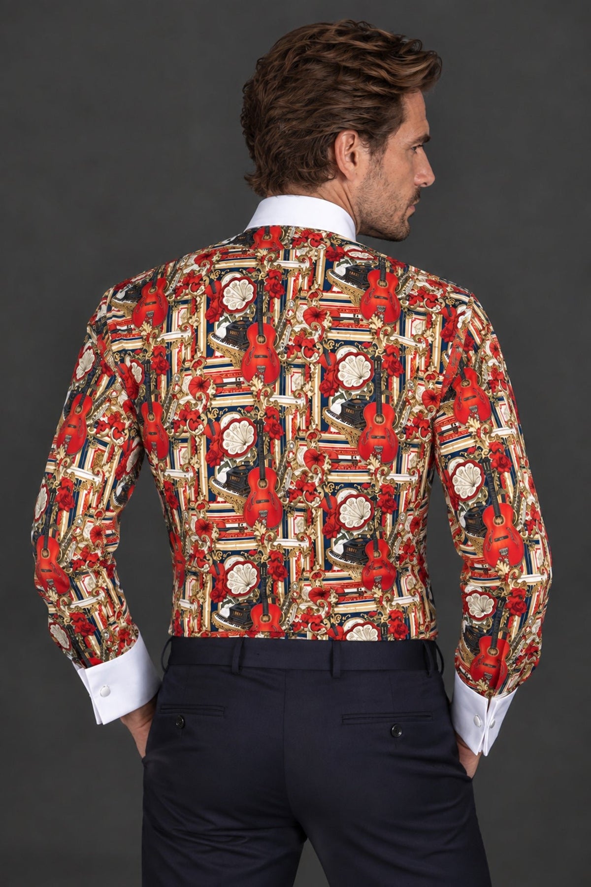 Showtime Music Note Tuxedo Shirt - Claudio Lugli Shirts