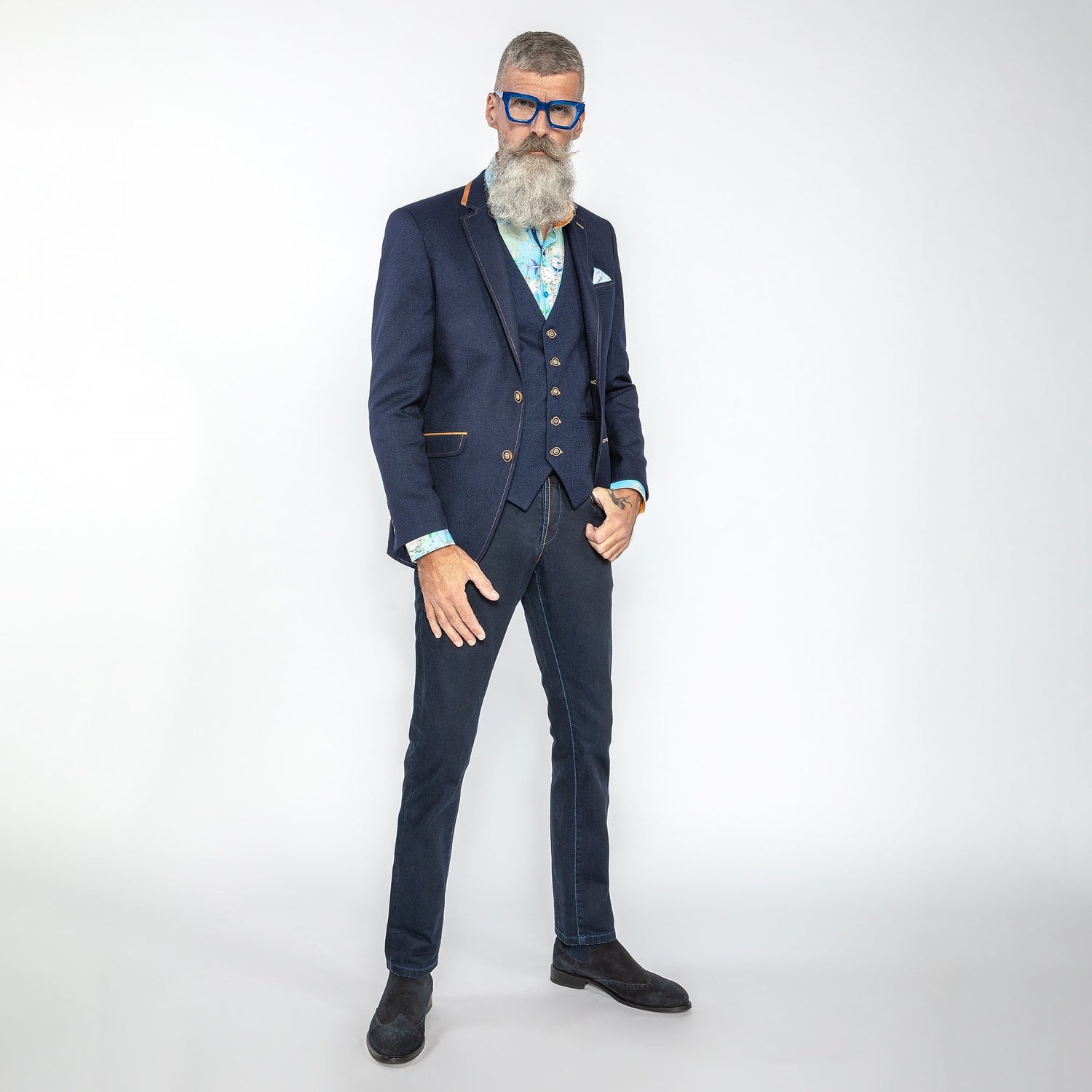 SIGNATURE EQUESTRIAN JACKET WITH FLIGHT MAP LINING - Premium Men's Patterned Shirt by Claudio Lugli | Bold Design, Tailored Fit, Best Printed Shirts