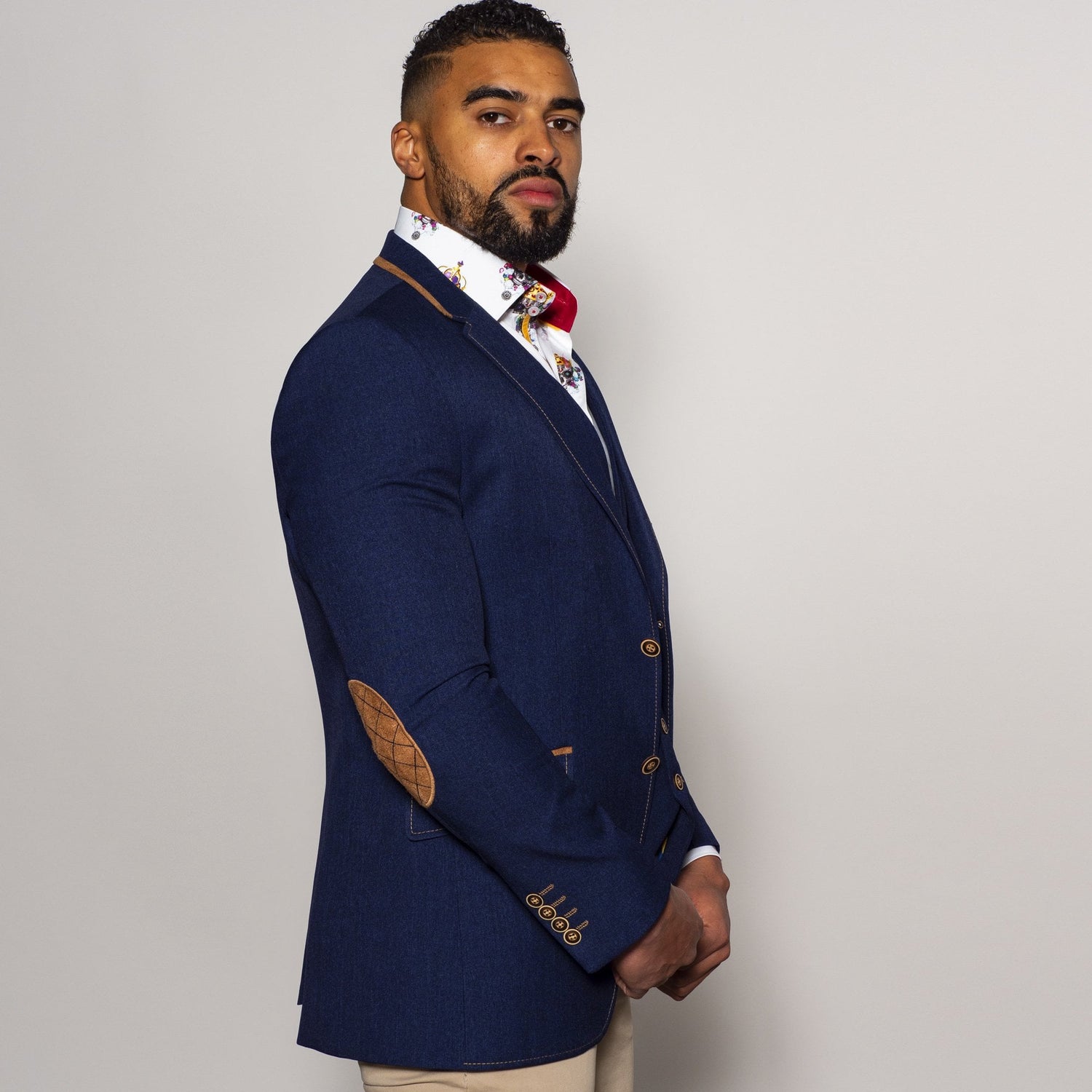 SIGNATURE EQUESTRIAN JACKET WITH SKULL LINING - Premium Men's Patterned Shirt by Claudio Lugli | Bold Design, Tailored Fit, Best Printed Shirts