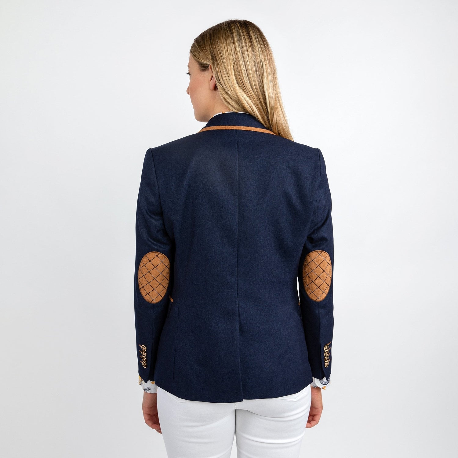 SIGNATURE EQUESTRIAN WOMENS JACKET WITH ELBOW PATCH - Premium Men's Patterned Shirt by Claudio Lugli | Bold Design, Tailored Fit, Best Printed Shirts