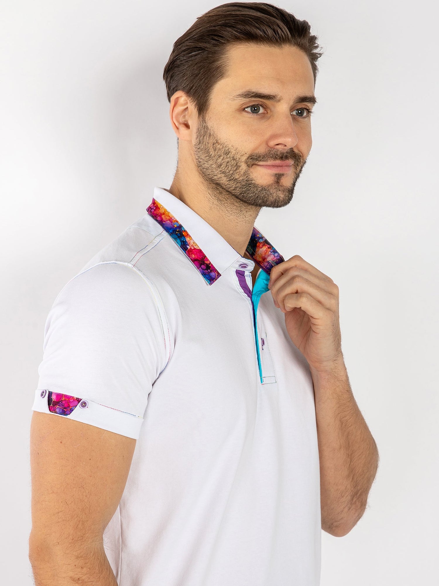 SIGNATURE POLO SHIRT WITH BUBBLE INSERT - Claudio Lugli Shirts