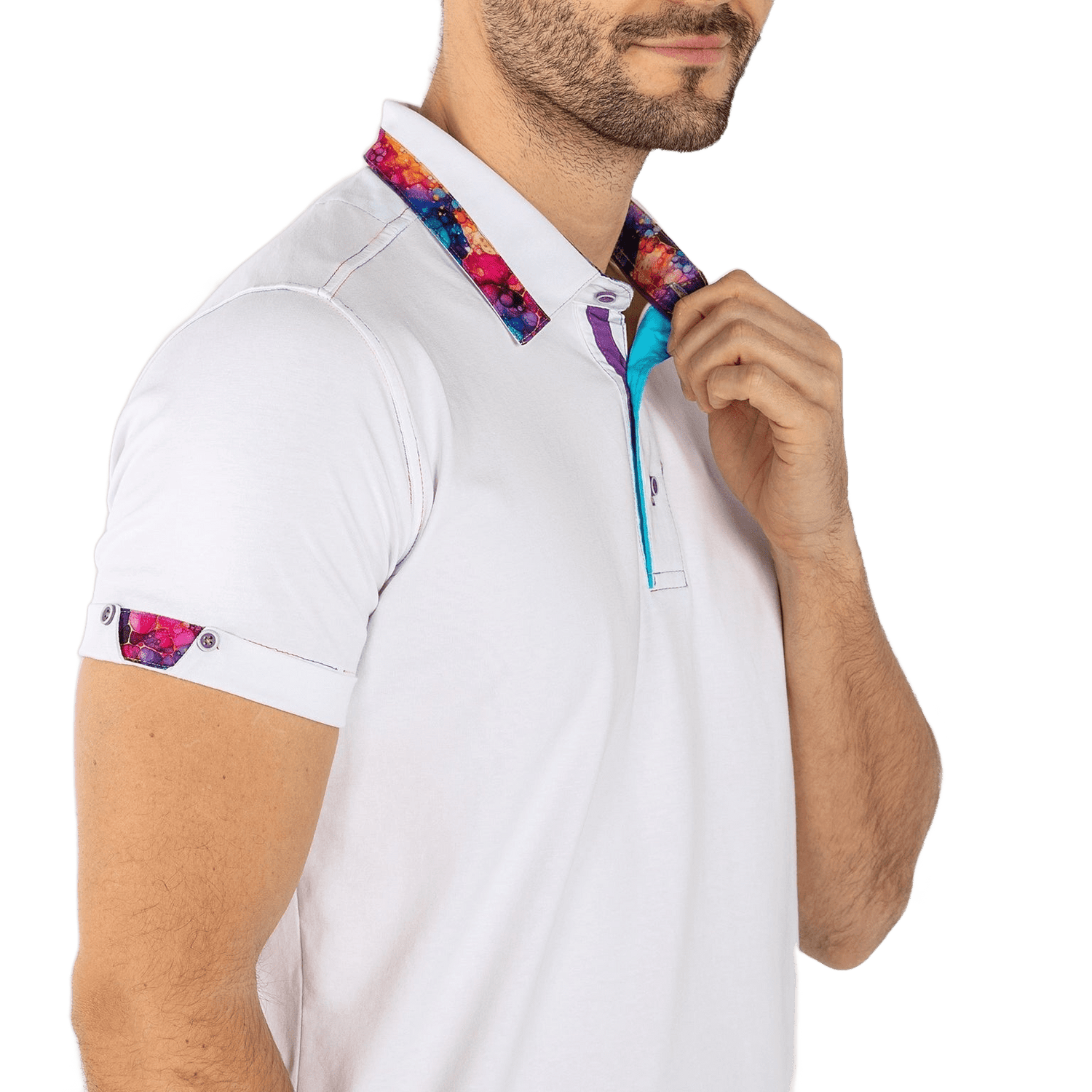 Signature Polo Shirt with Marble Insert - Claudio Lugli Shirts