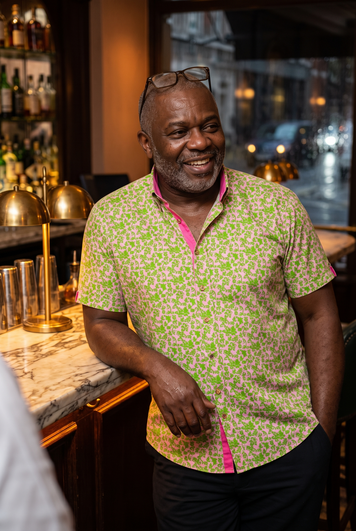 Silhouette Ornaments Short Sleeve Shirt - Claudio Lugli Shirts