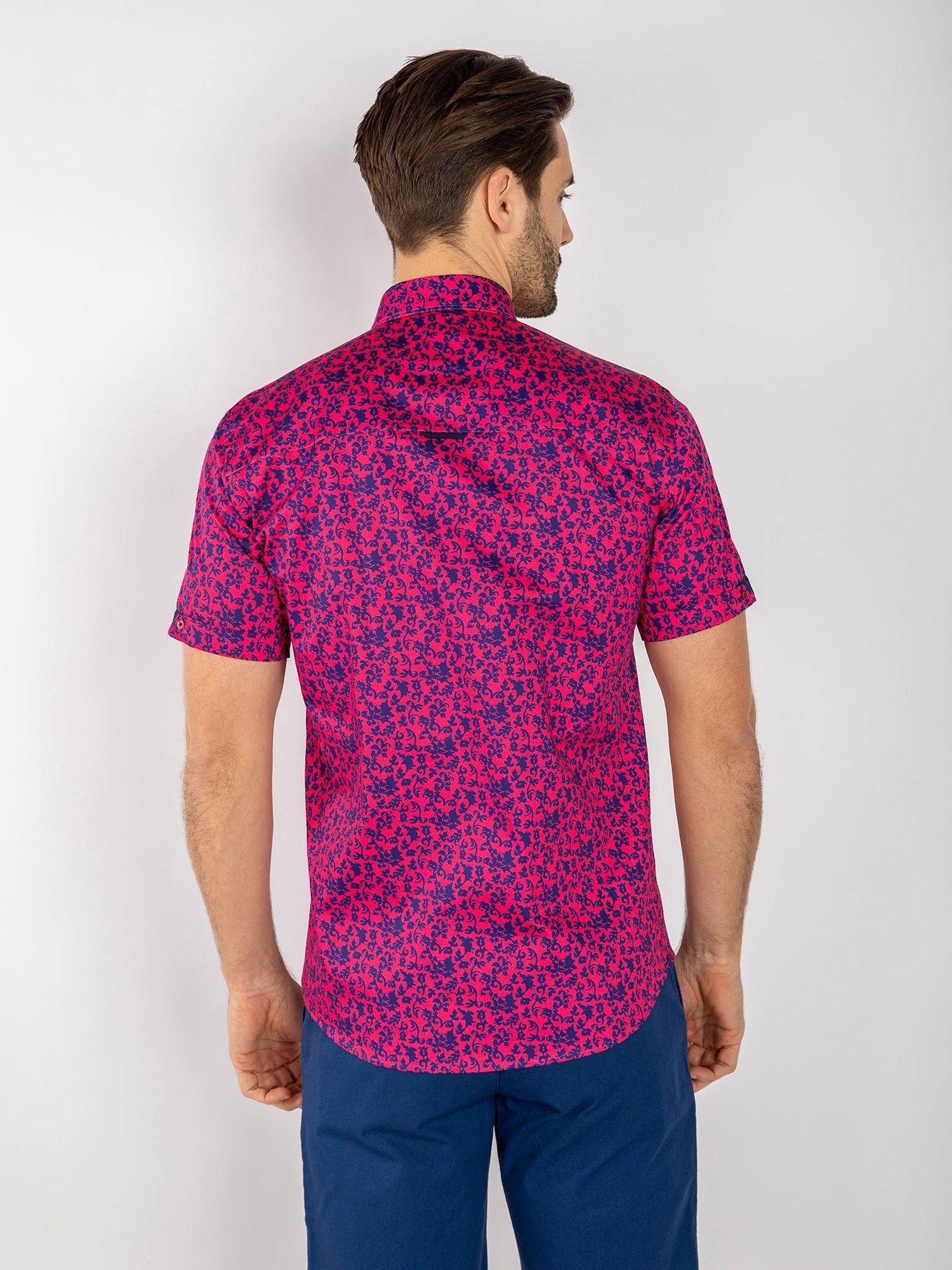SILHOUETTE ORNAMENTS SHORT SLEEVE SHIRT - Claudio Lugli Shirts