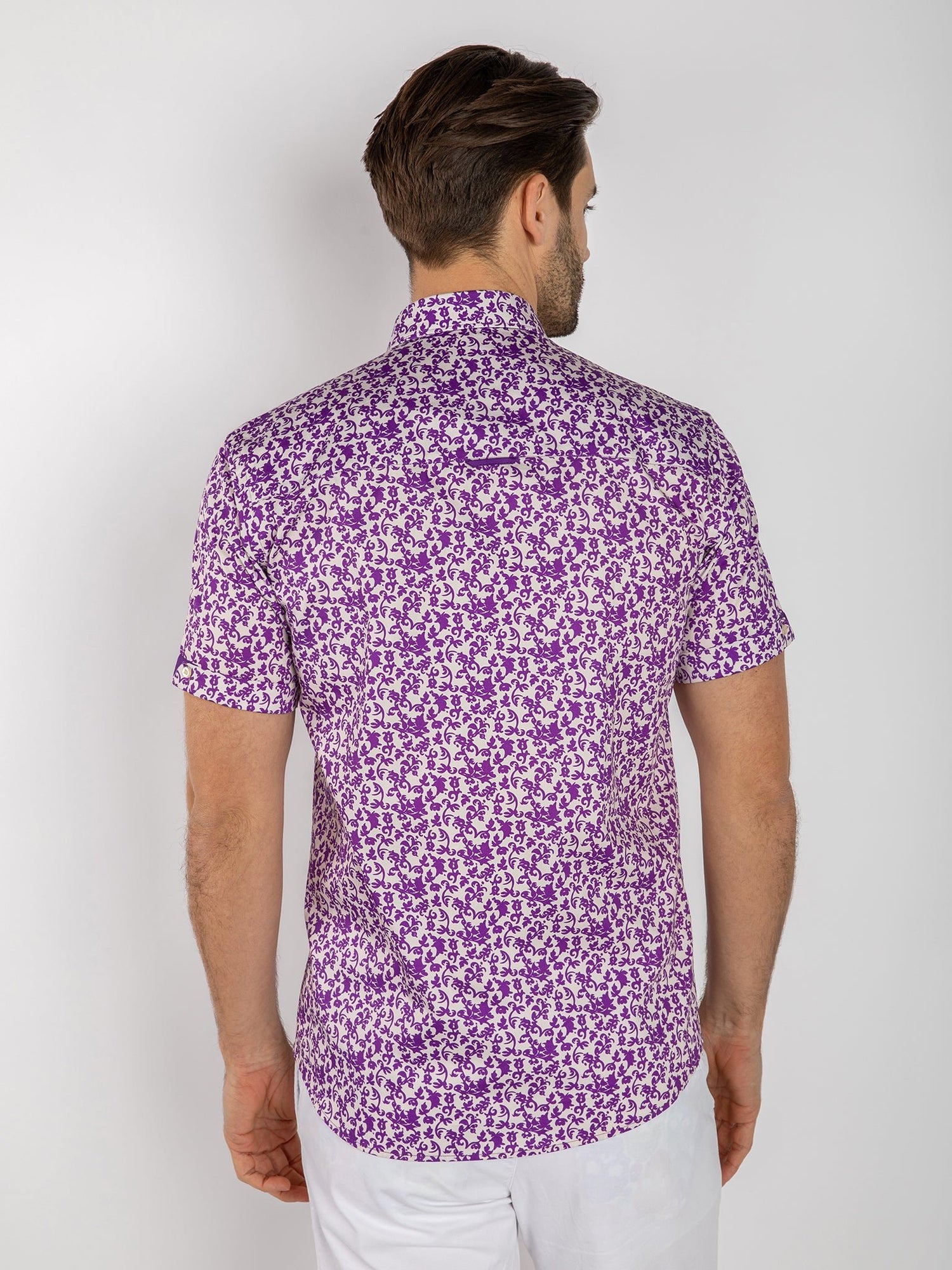 SILHOUETTE ORNAMENTS SHORT SLEEVE SHIRT - Claudio Lugli Shirts