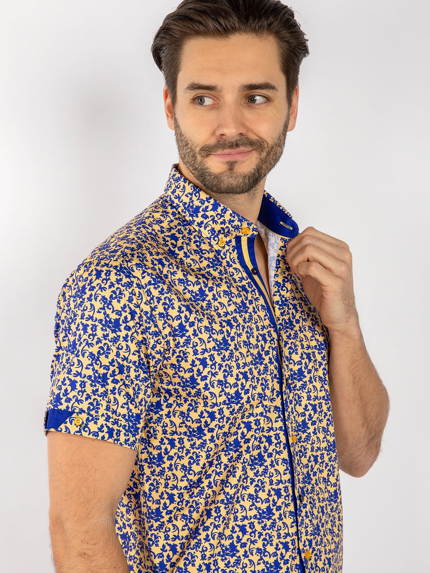 SILHOUETTE ORNAMENTS SHORT SLEEVE SHIRT - Claudio Lugli Shirts