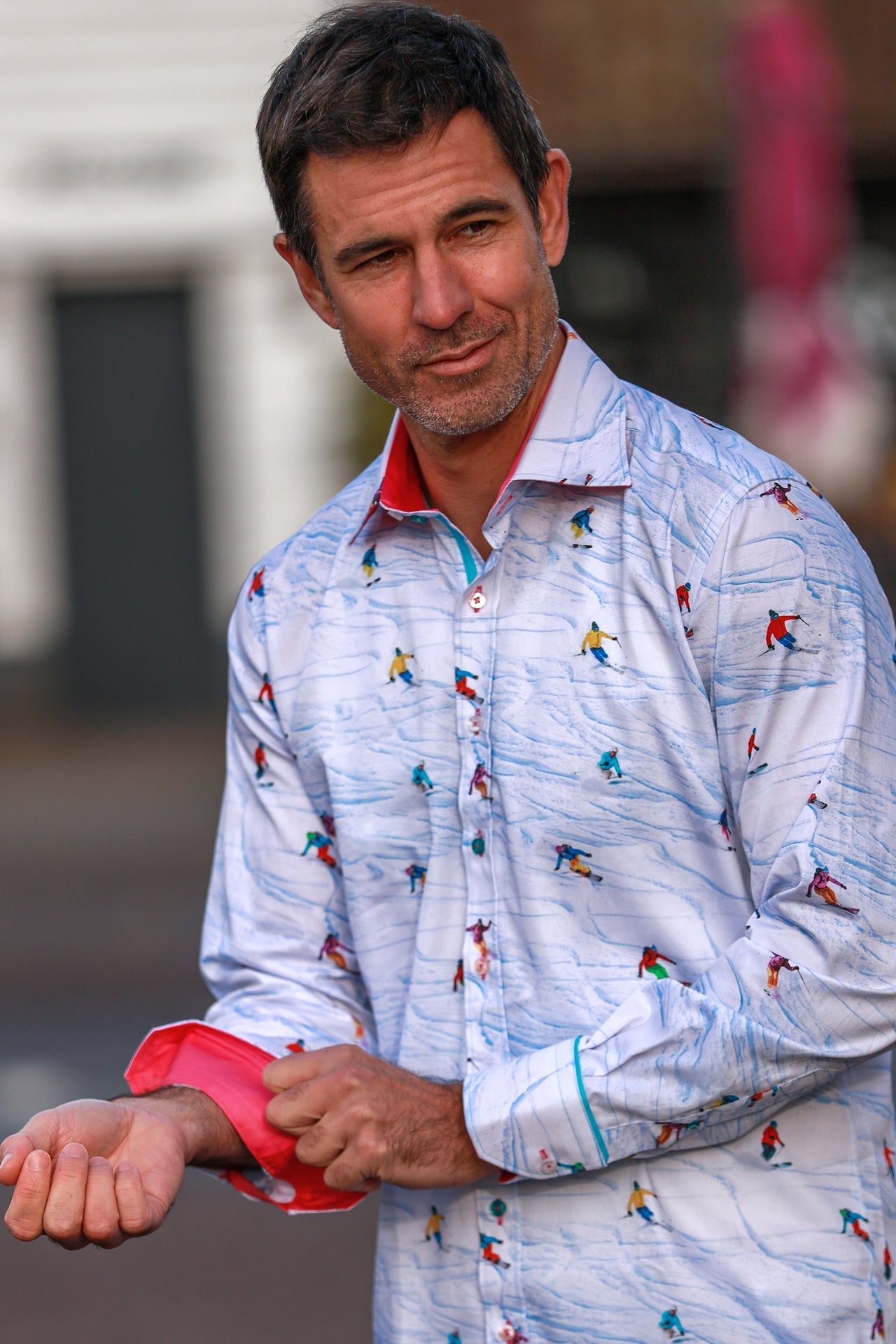 SKI SLOPES PRINT SHIRT - Claudio Lugli Shirts