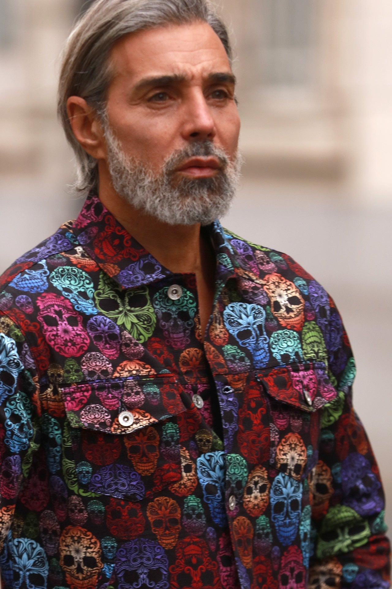 SKULL PRINT SHACKET - Premium Men's Patterned Shirt by Claudio Lugli | Bold Design, Tailored Fit, Best Printed Shirts