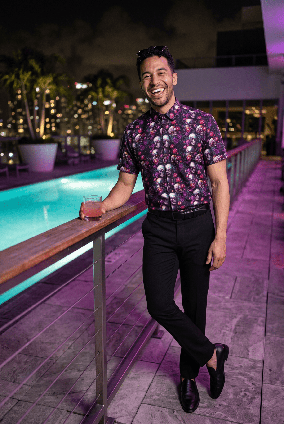 A short sleeve shirt for festivals and summer evenings, printed in London with attitude, S to 6XL.