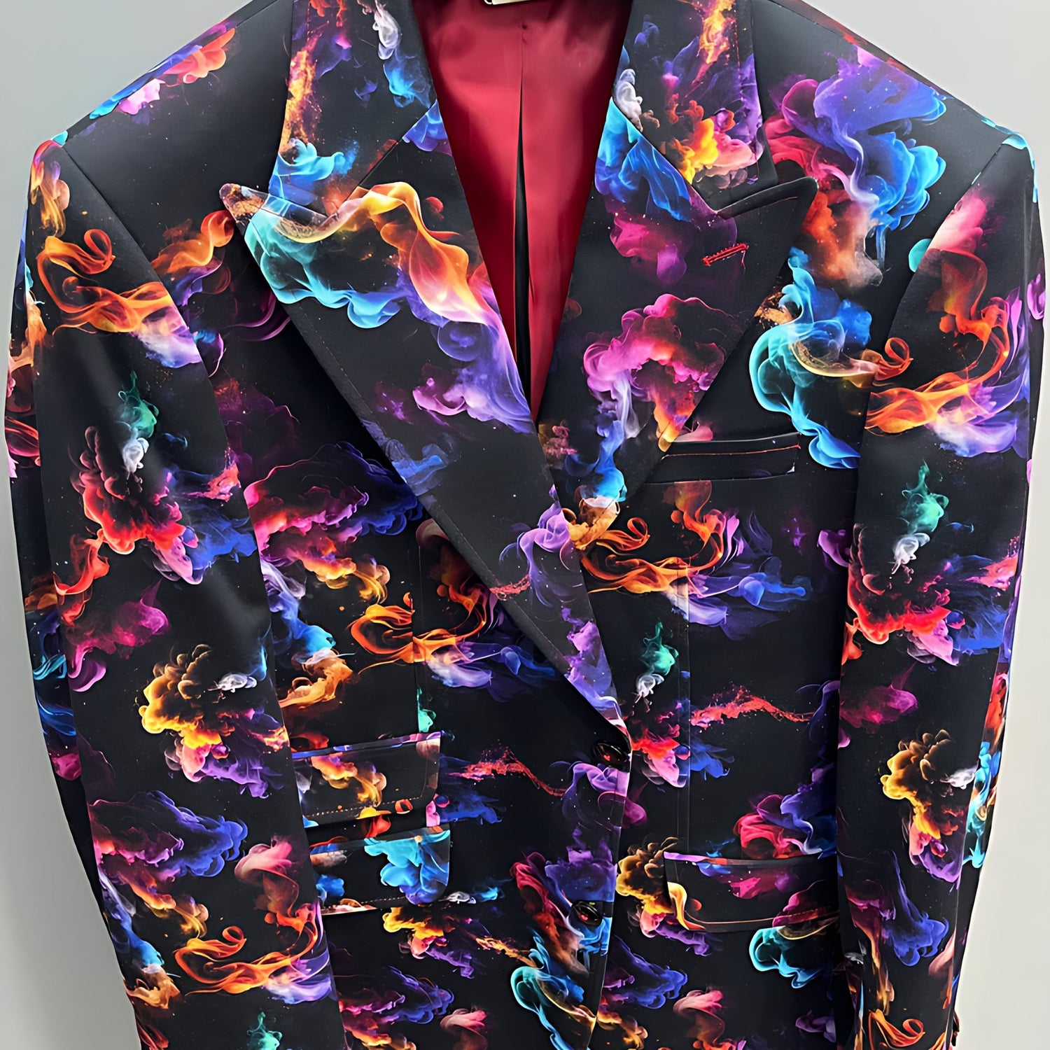 SMOKE AND COLOUR SYMPHONY PRINT JACKET – Premium Men's Patterned Shirt by Claudio Lugli | Bold Design, Tailored Fit, Best Printed Shirts