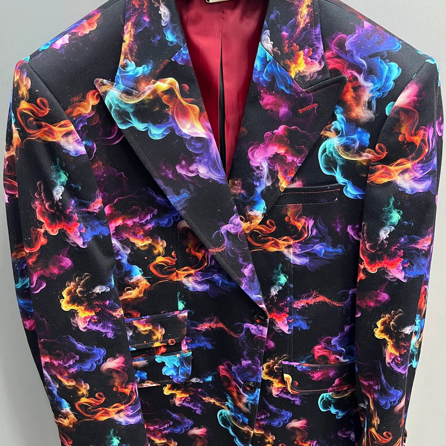 SMOKE AND COLOUR SYMPHONY PRINT JACKET – Premium Men's Patterned Shirt by Claudio Lugli | Bold Design, Tailored Fit, Best Printed Shirts