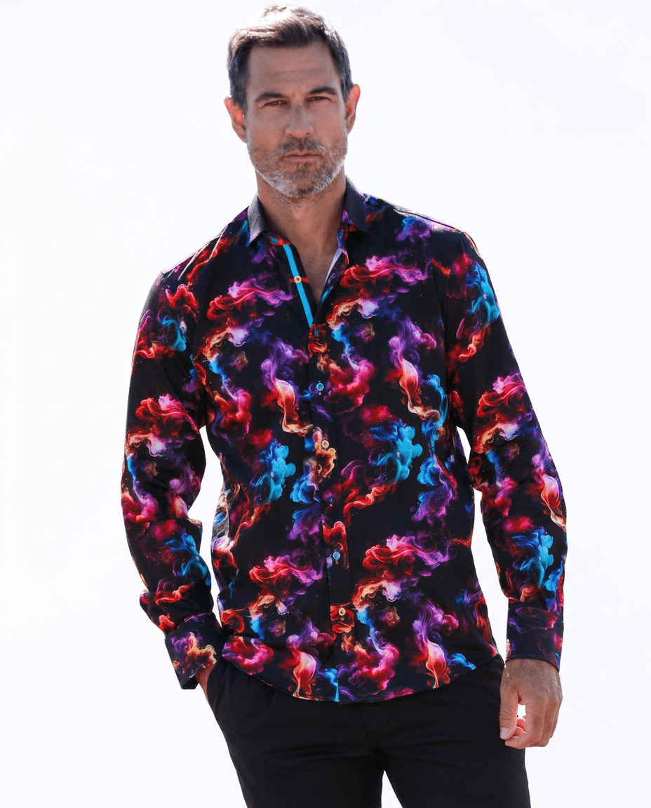 Smoke Multicoloured Print Shirt - Claudio Lugli Shirts