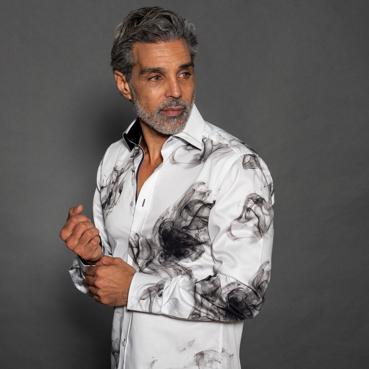 SMOKE PRINT SHIRT – Premium Men's Patterned Shirt by Claudio Lugli | Bold Design, Tailored Fit, Best Printed Shirts