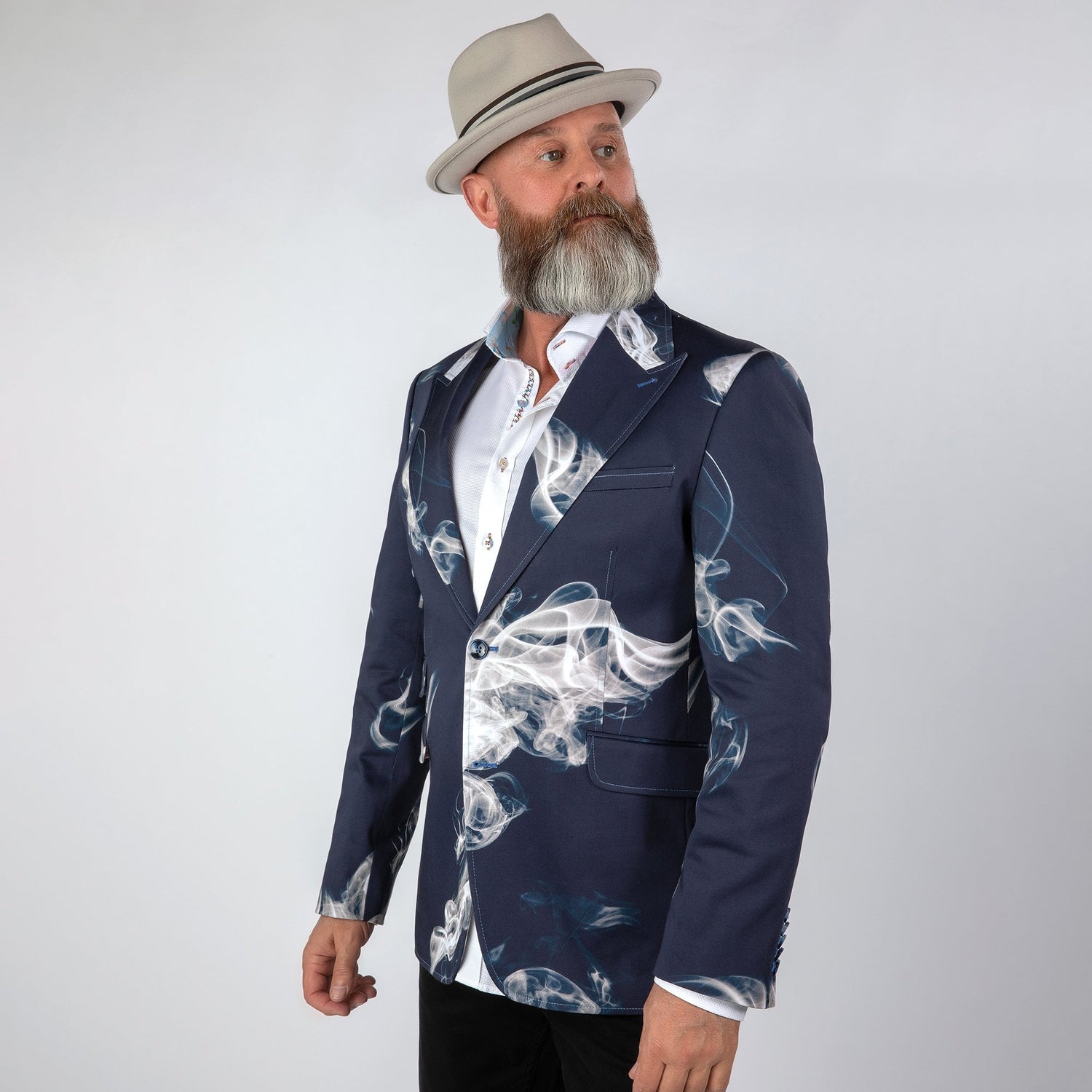 SMOKE PRINTED JACKET - Claudio Lugli Shirts