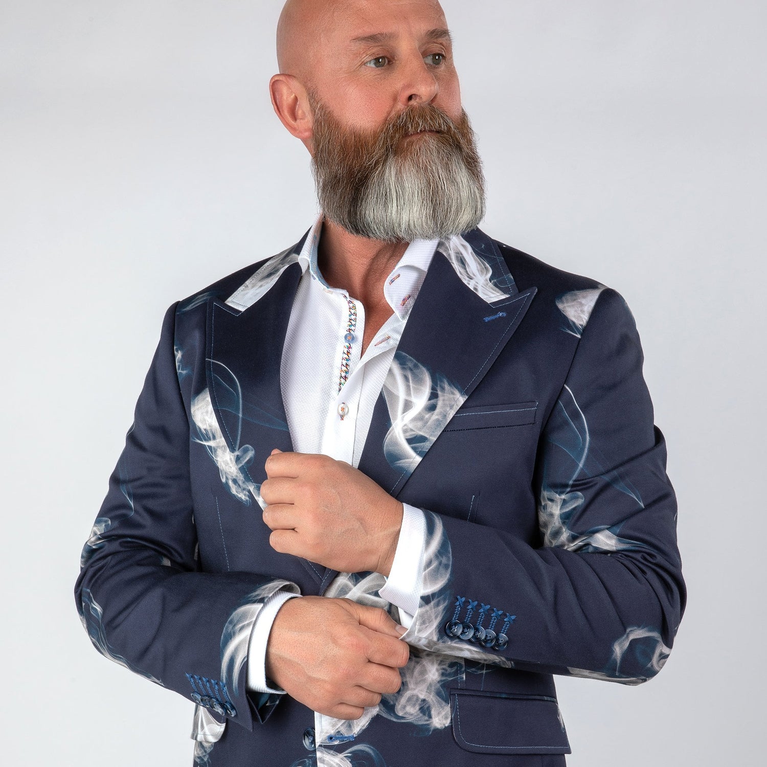 SMOKE PRINTED JACKET - Claudio Lugli Shirts