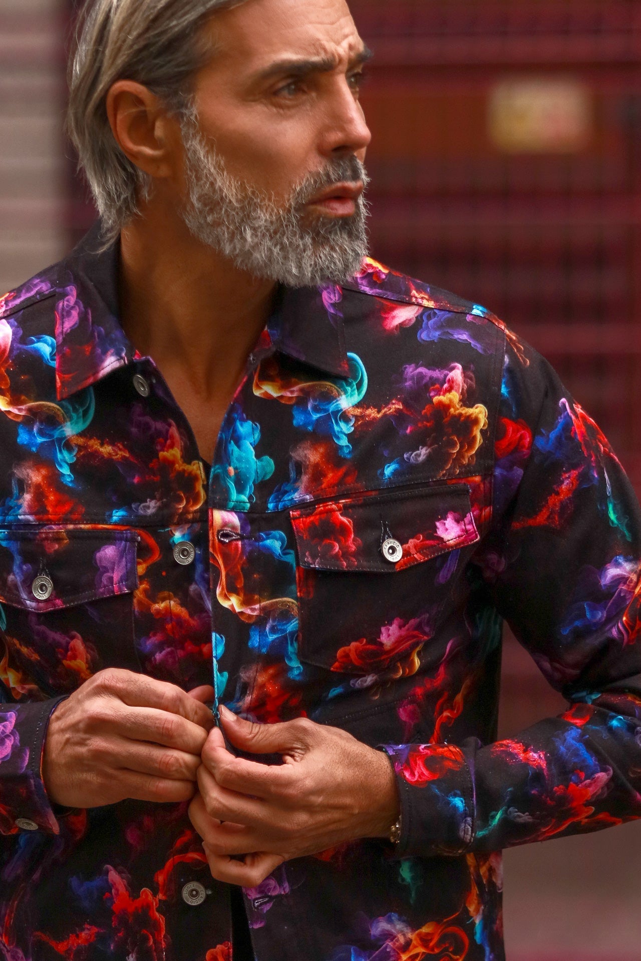 SMOKE SHACKET - Premium Men's Patterned Shirt by Claudio Lugli | Bold Design, Tailored Fit, Best Printed Shirts