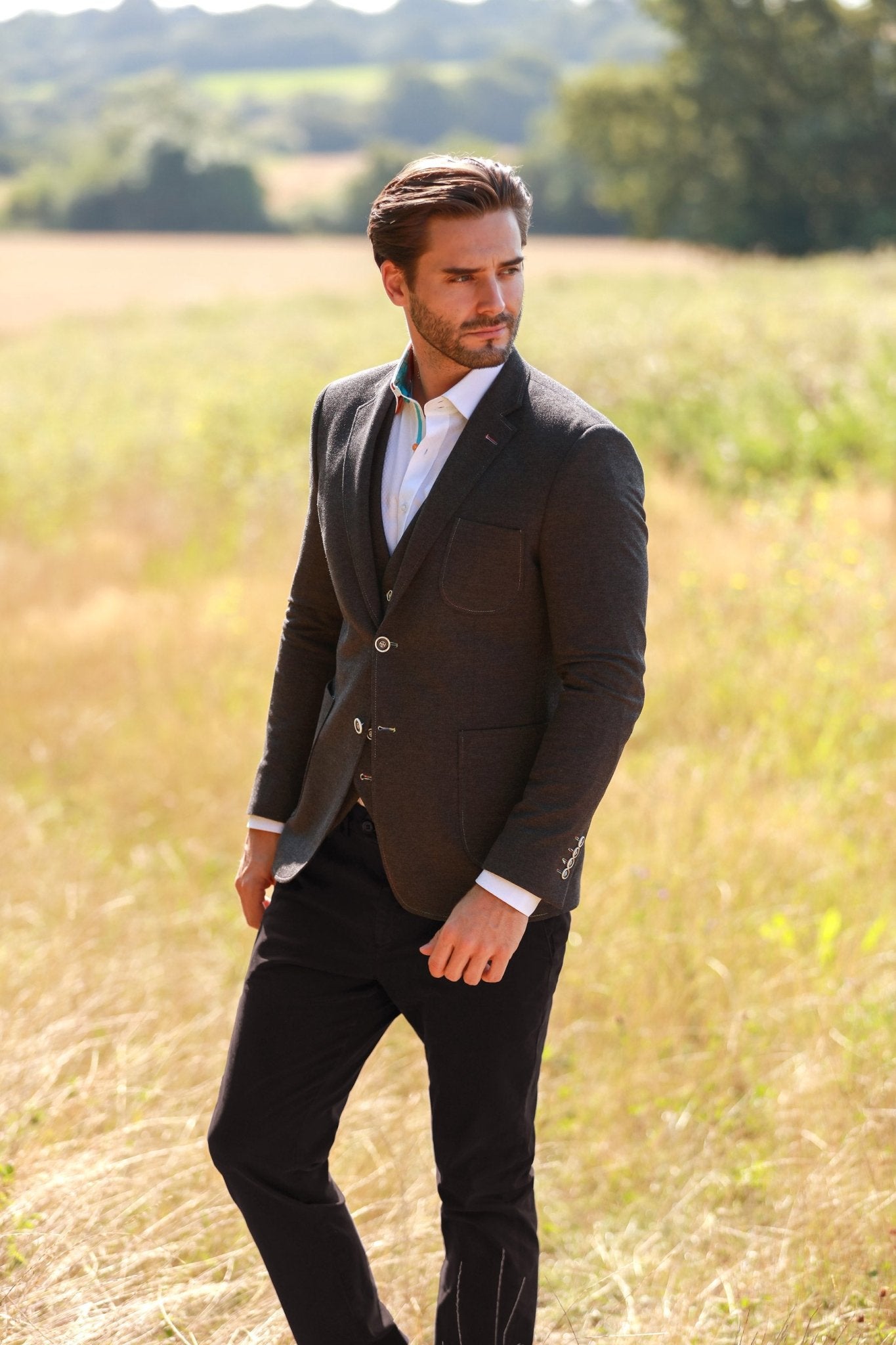 SPECTRUM ELEGANCE STRETCH SPORT BLAZER - Premium Men's Patterned Shirt by Claudio Lugli | Bold Design, Tailored Fit, Best Printed Shirts