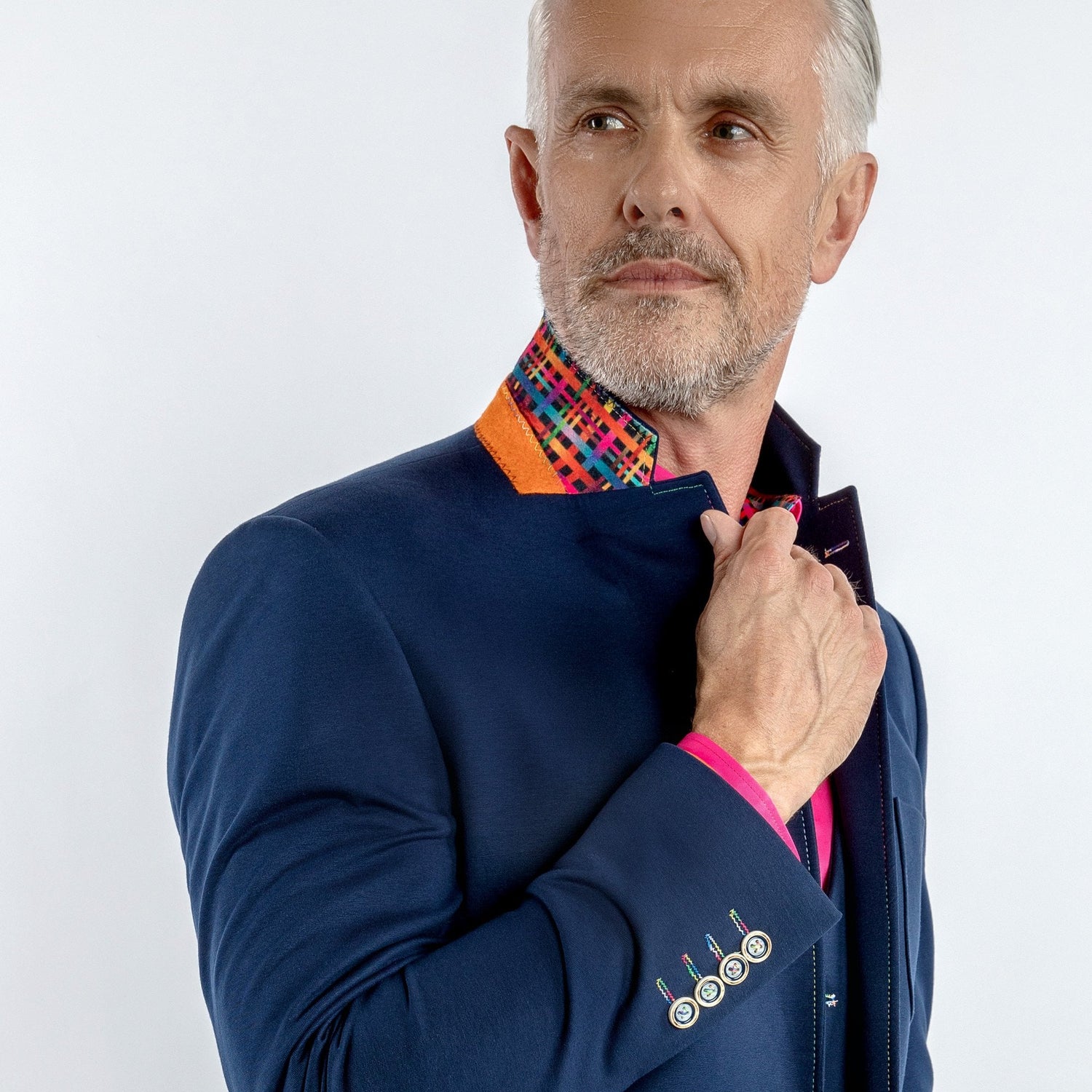 SPECTRUM ELEGANCE STRETCH SPORT BLAZER - Premium Men's Patterned Shirt by Claudio Lugli | Bold Design, Tailored Fit, Best Printed Shirts