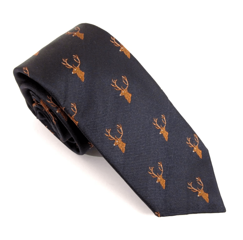 Stag's Head Silk Neck - Tie by Van Buck - Claudio Lugli Shirts