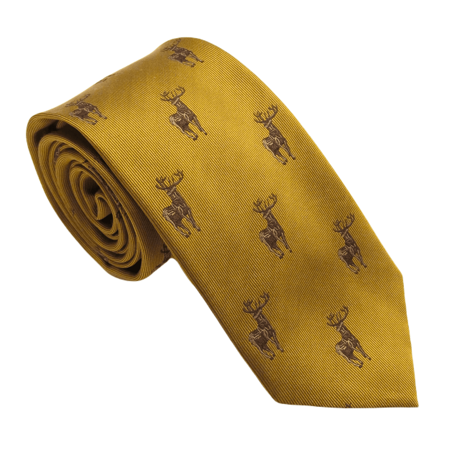 Standing Stag Country Silk Neck-Tie by Van Buck – Premium Men's Patterned Shirt by Claudio Lugli | Bold Design, Tailored Fit, Best Printed Shirts