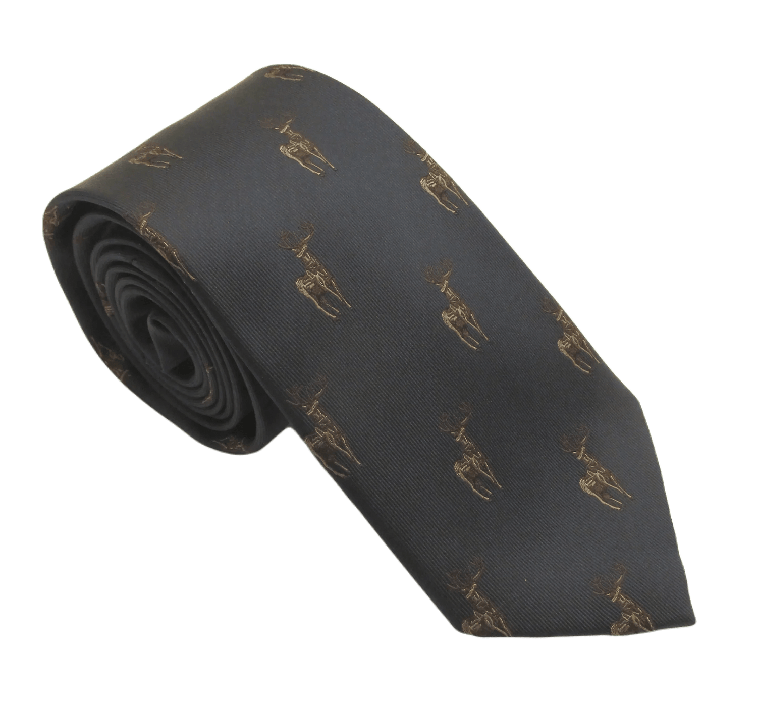 Standing Stag Country Silk Neck-Tie by Van Buck – Premium Men's Patterned Shirt by Claudio Lugli | Bold Design, Tailored Fit, Best Printed Shirts