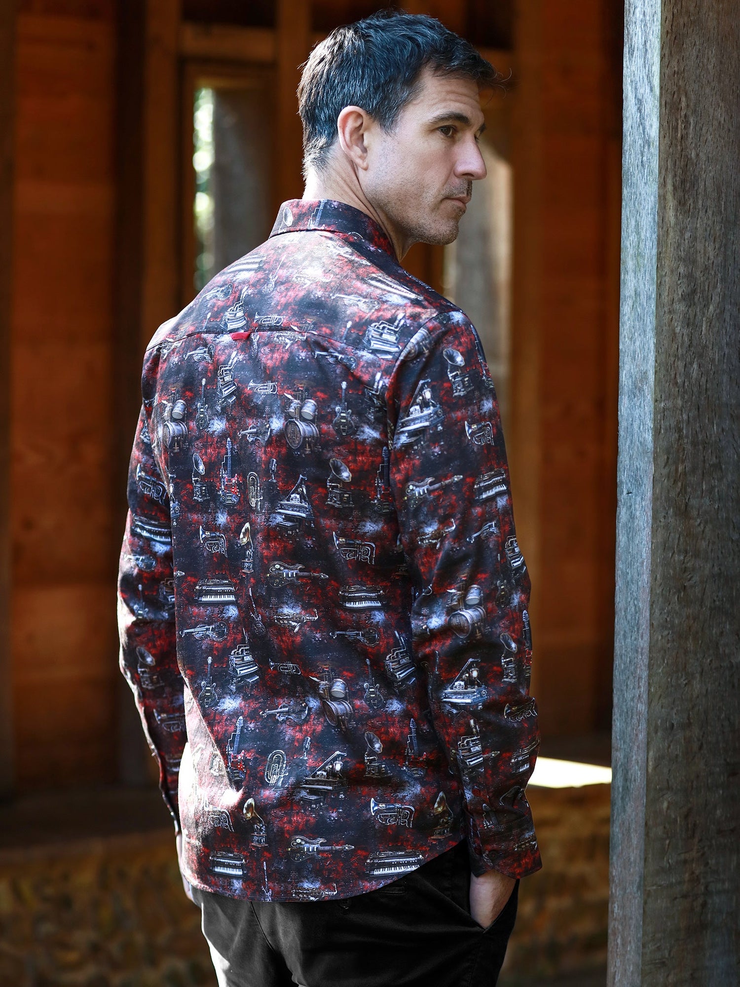 STEAMPUNK INSTRUMENT PRINT SHIRT - Claudio Lugli Shirts