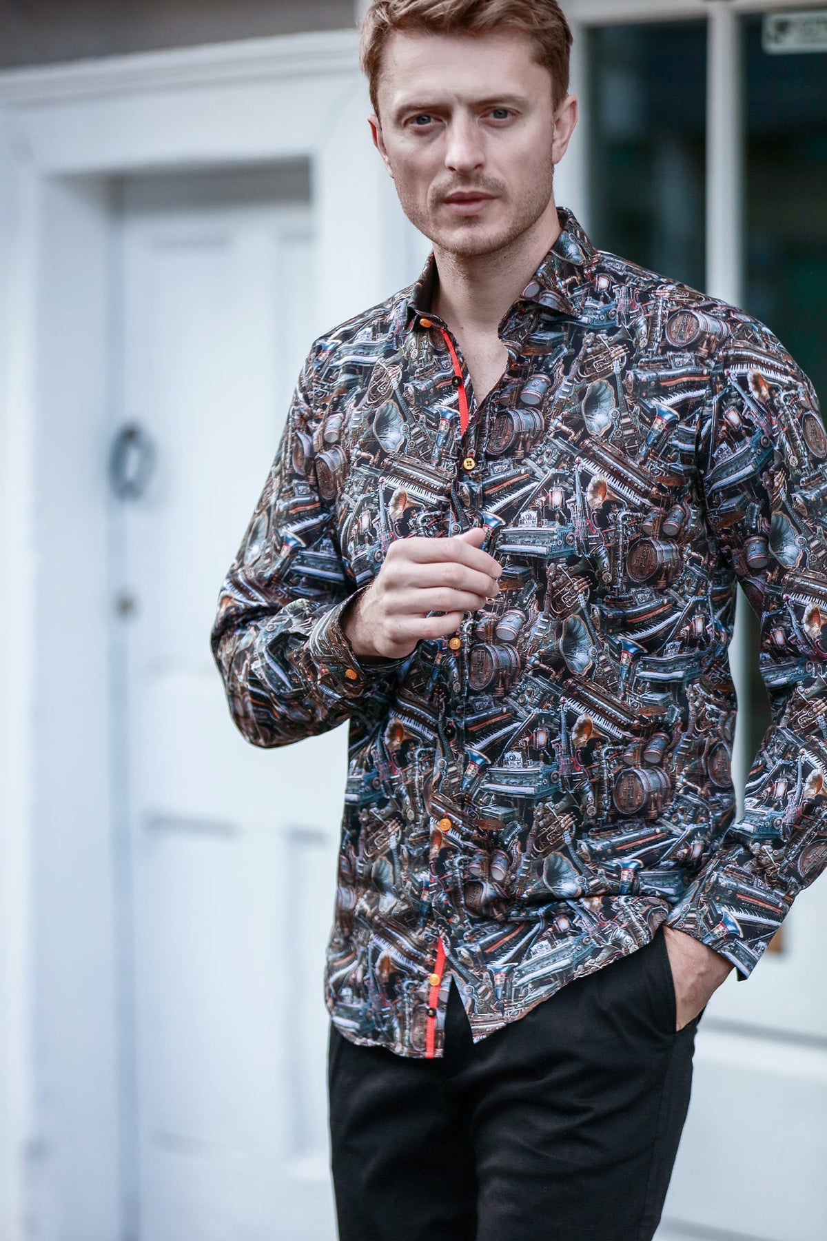 Steampunk Instrument Print Shirt - Claudio Lugli Shirts