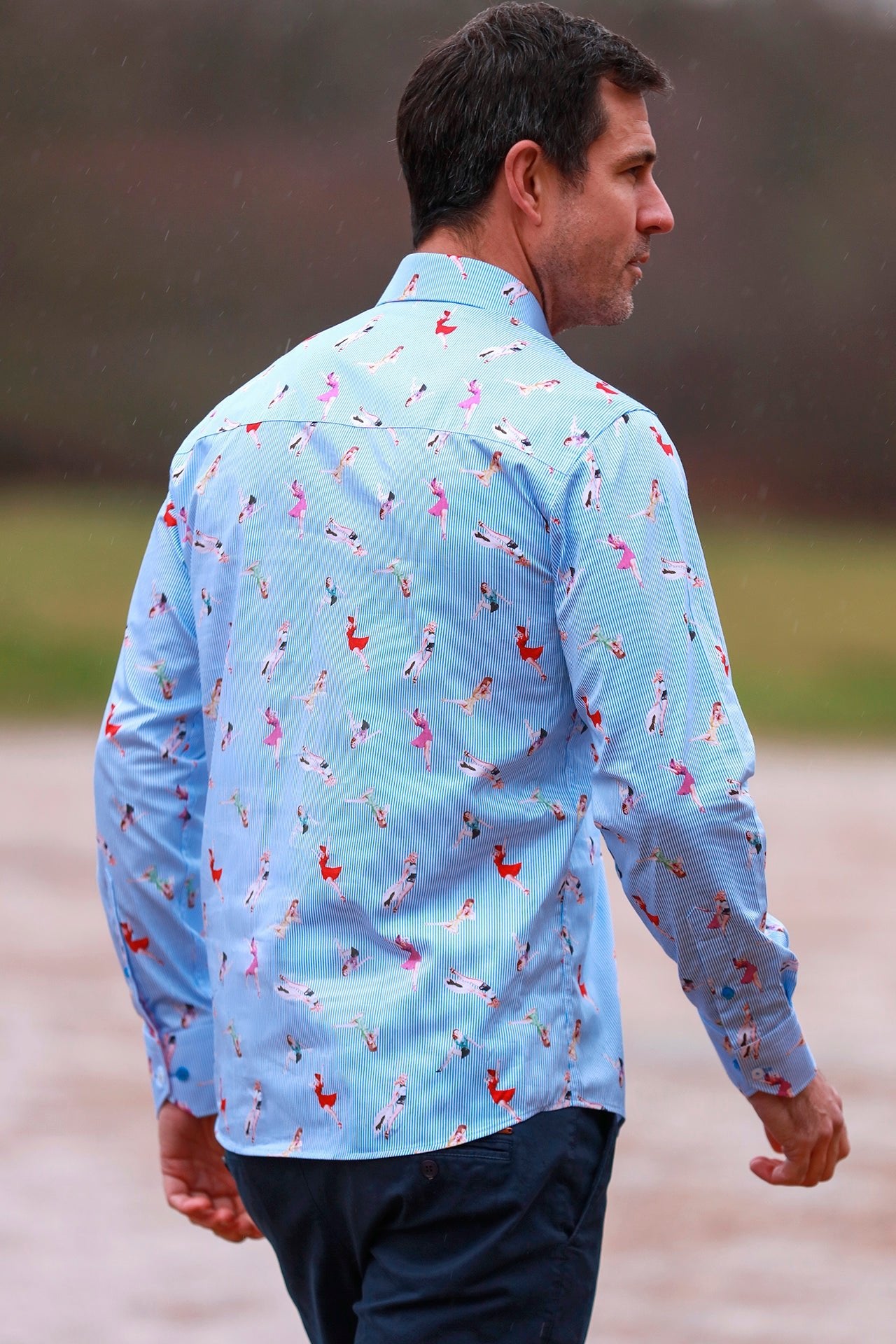 Stripe Pin-Up Ladies - Premium Men's Patterned Shirt by Claudio Lugli | Bold Design, Tailored Fit, Best Printed Shirts