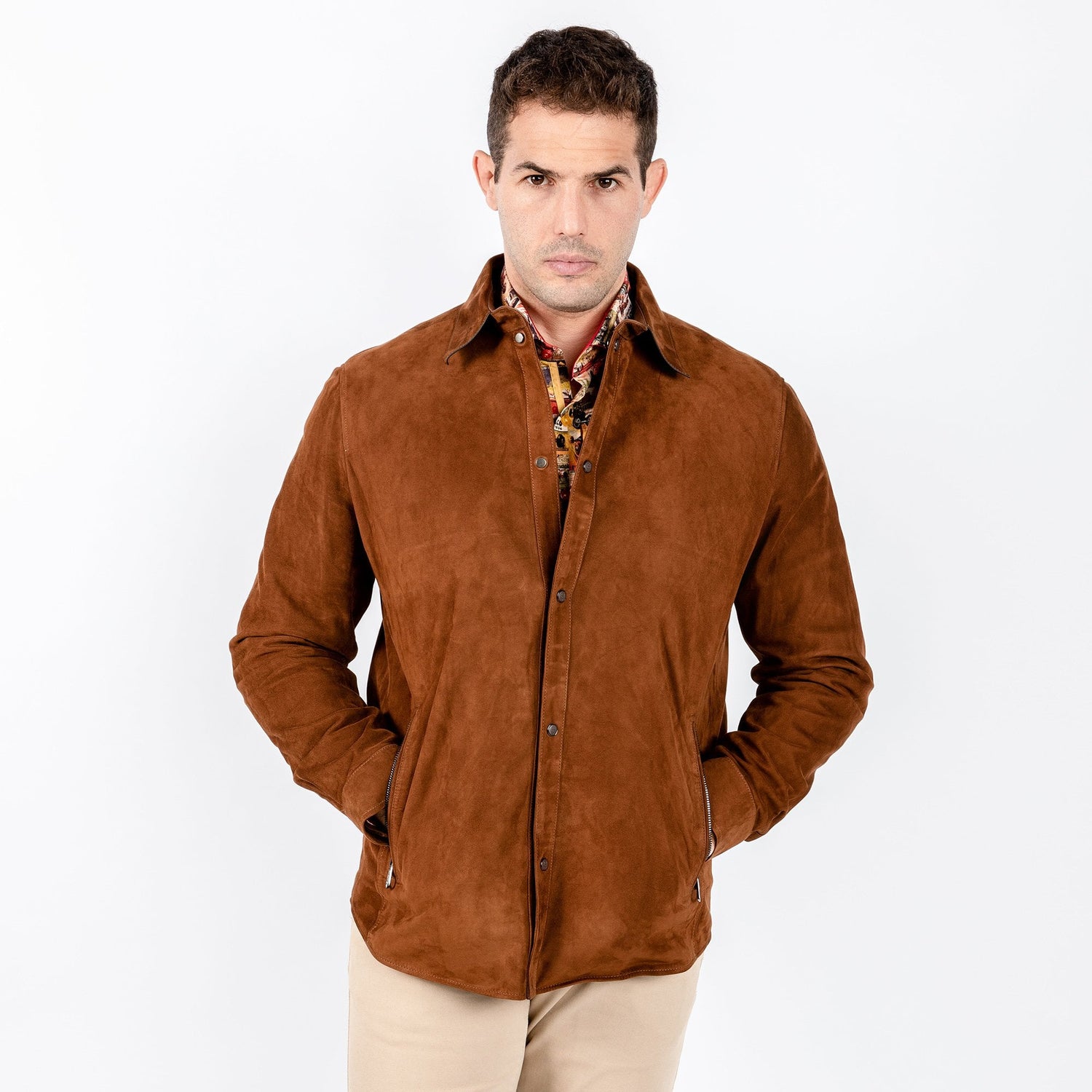 SUEDE SHIRT - Premium Men's Patterned Shirt by Claudio Lugli | Bold Design, Tailored Fit, Best Printed Shirts