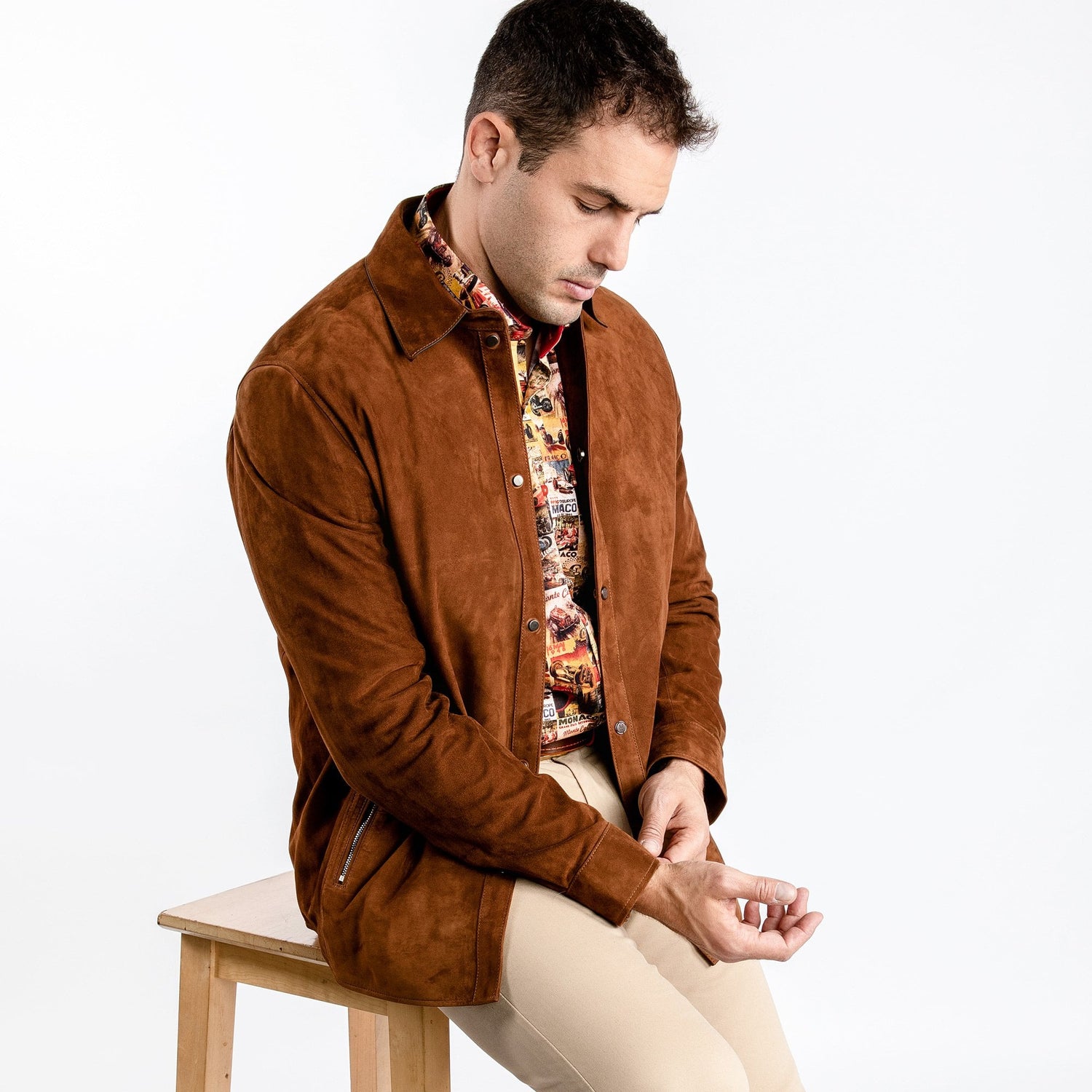 SUEDE SHIRT - Premium Men's Patterned Shirt by Claudio Lugli | Bold Design, Tailored Fit, Best Printed Shirts