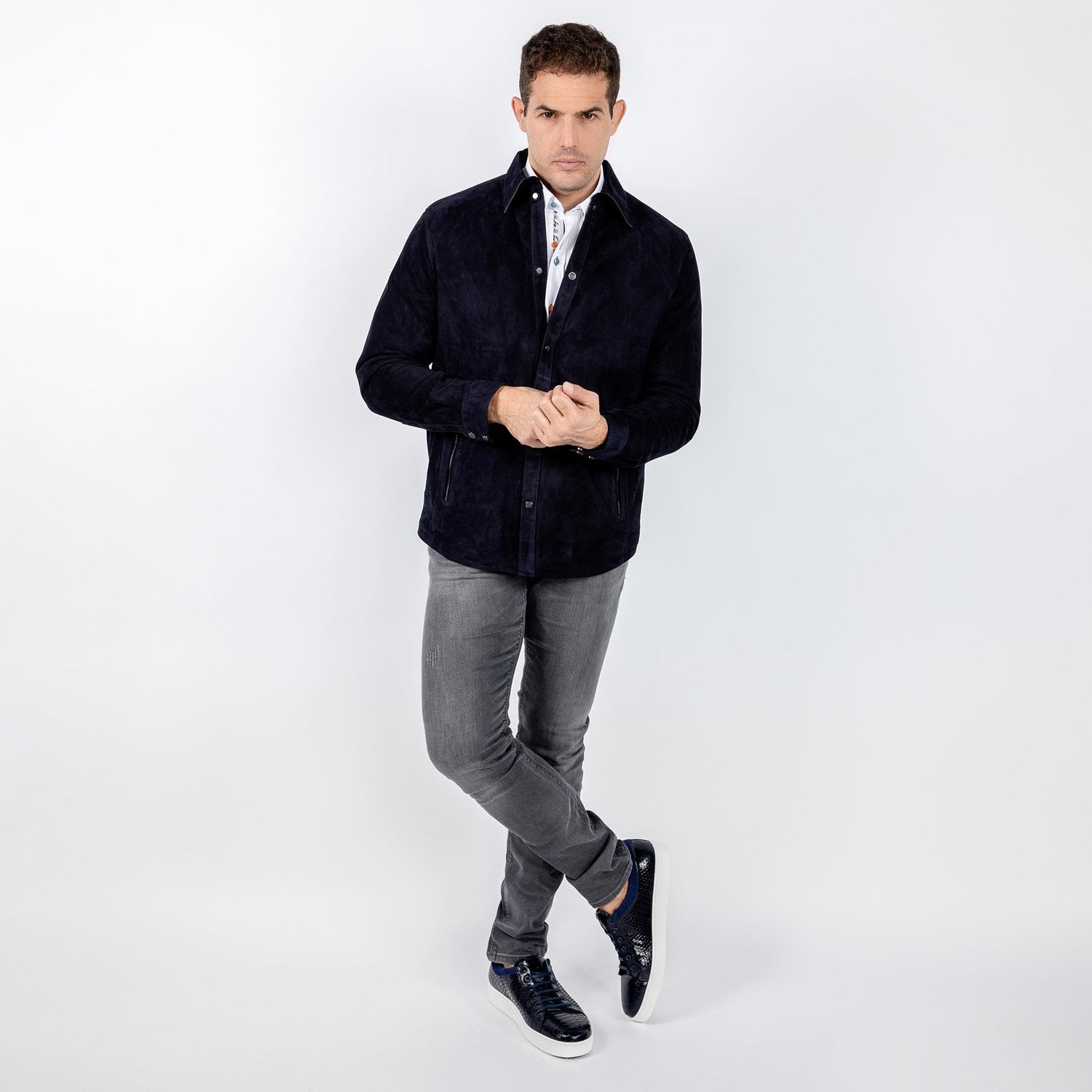 SUEDE SHIRT - Premium Men's Patterned Shirt by Claudio Lugli | Bold Design, Tailored Fit, Best Printed Shirts