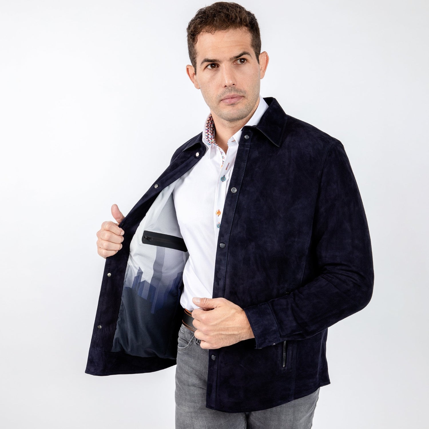 SUEDE SHIRT - Premium Men's Patterned Shirt by Claudio Lugli | Bold Design, Tailored Fit, Best Printed Shirts