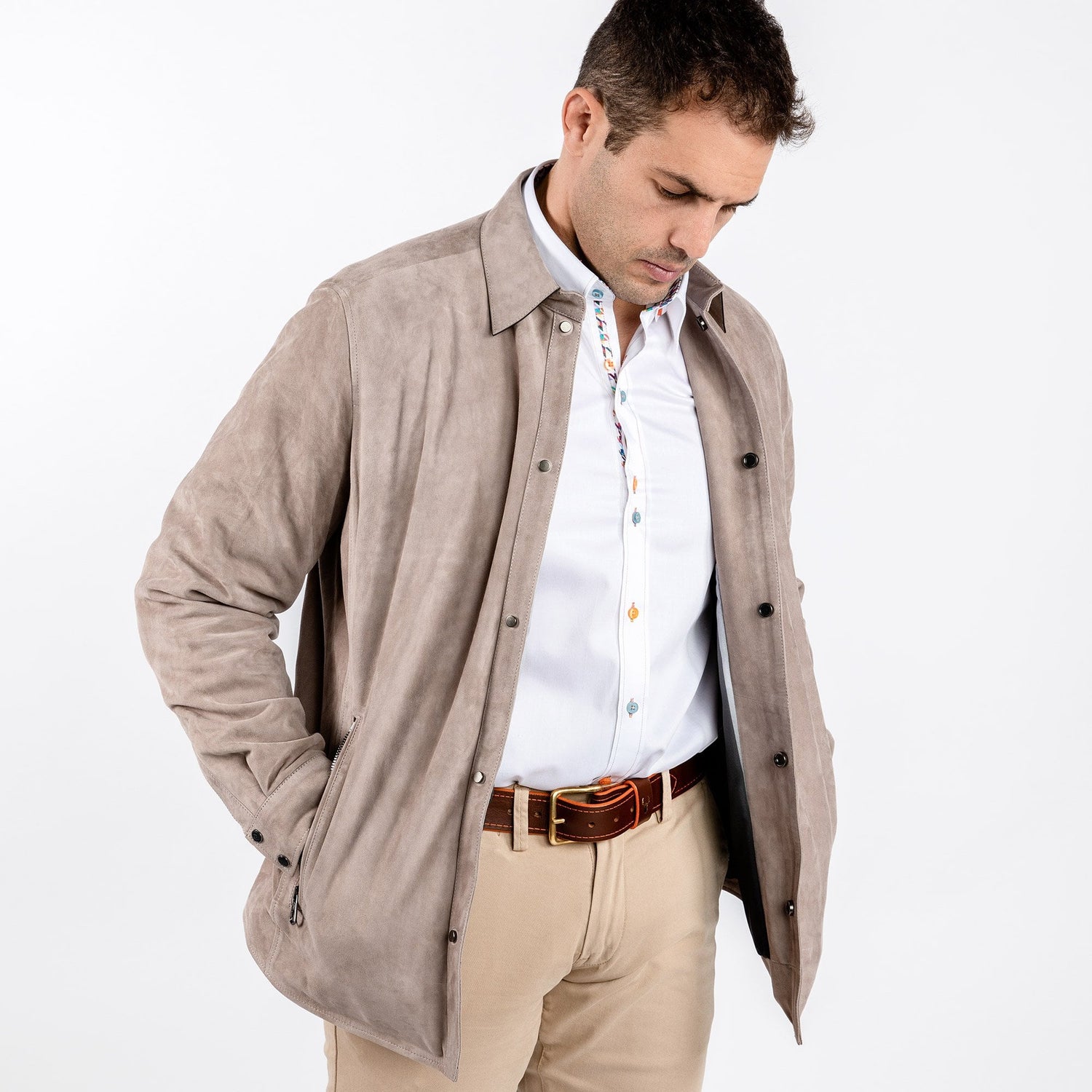 SUEDE SHIRT - Premium Men's Patterned Shirt by Claudio Lugli | Bold Design, Tailored Fit, Best Printed Shirts