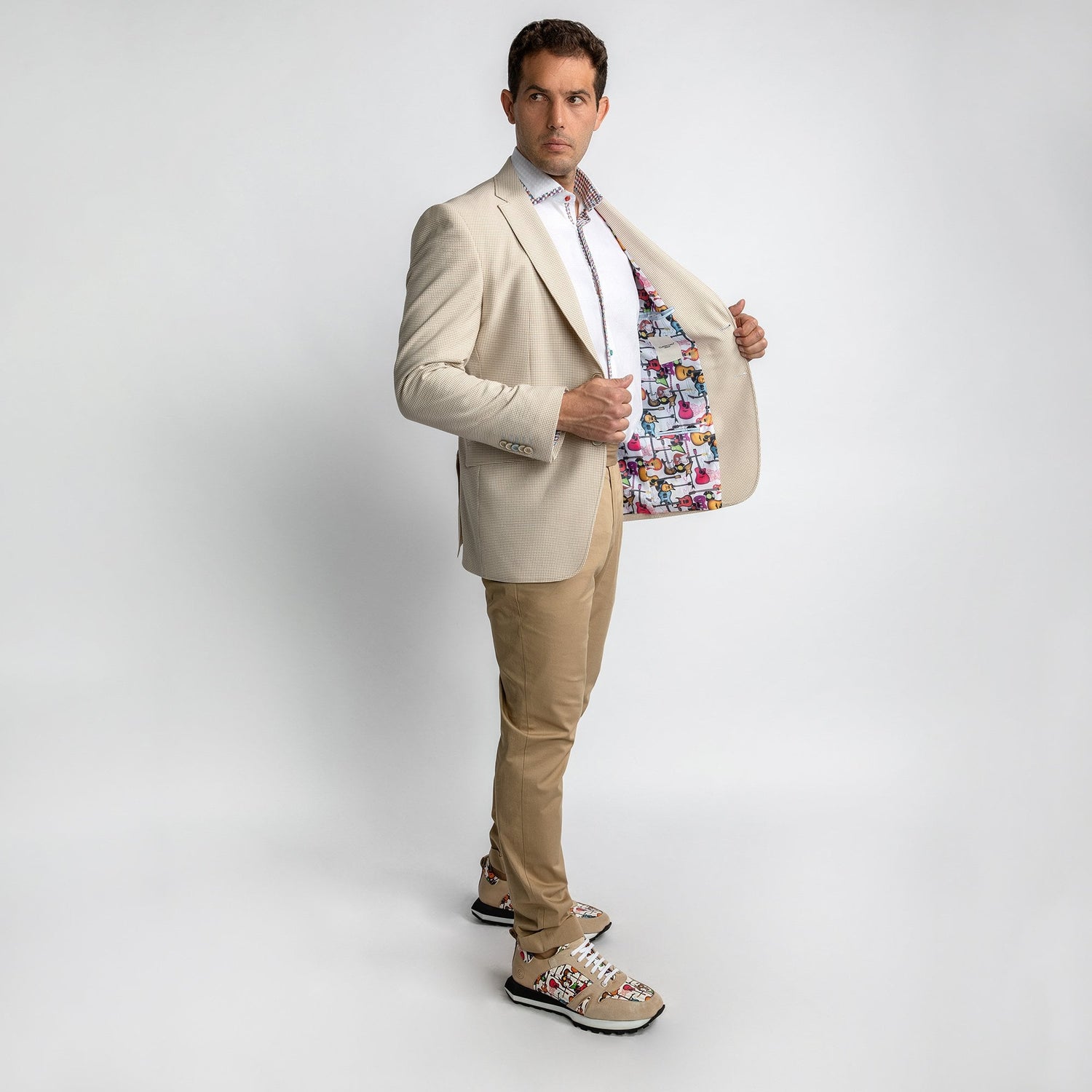 SUPER LIGHTWEIGHT SEERSUCKER BLAZER – Premium Men's Patterned Shirt by Claudio Lugli | Bold Design, Tailored Fit, Best Printed Shirts