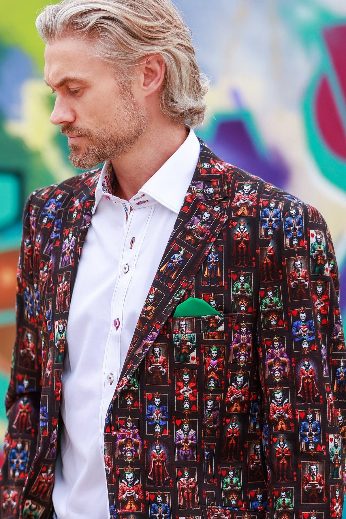 Supervillain Gallery Print Blazer - Claudio Lugli Shirts