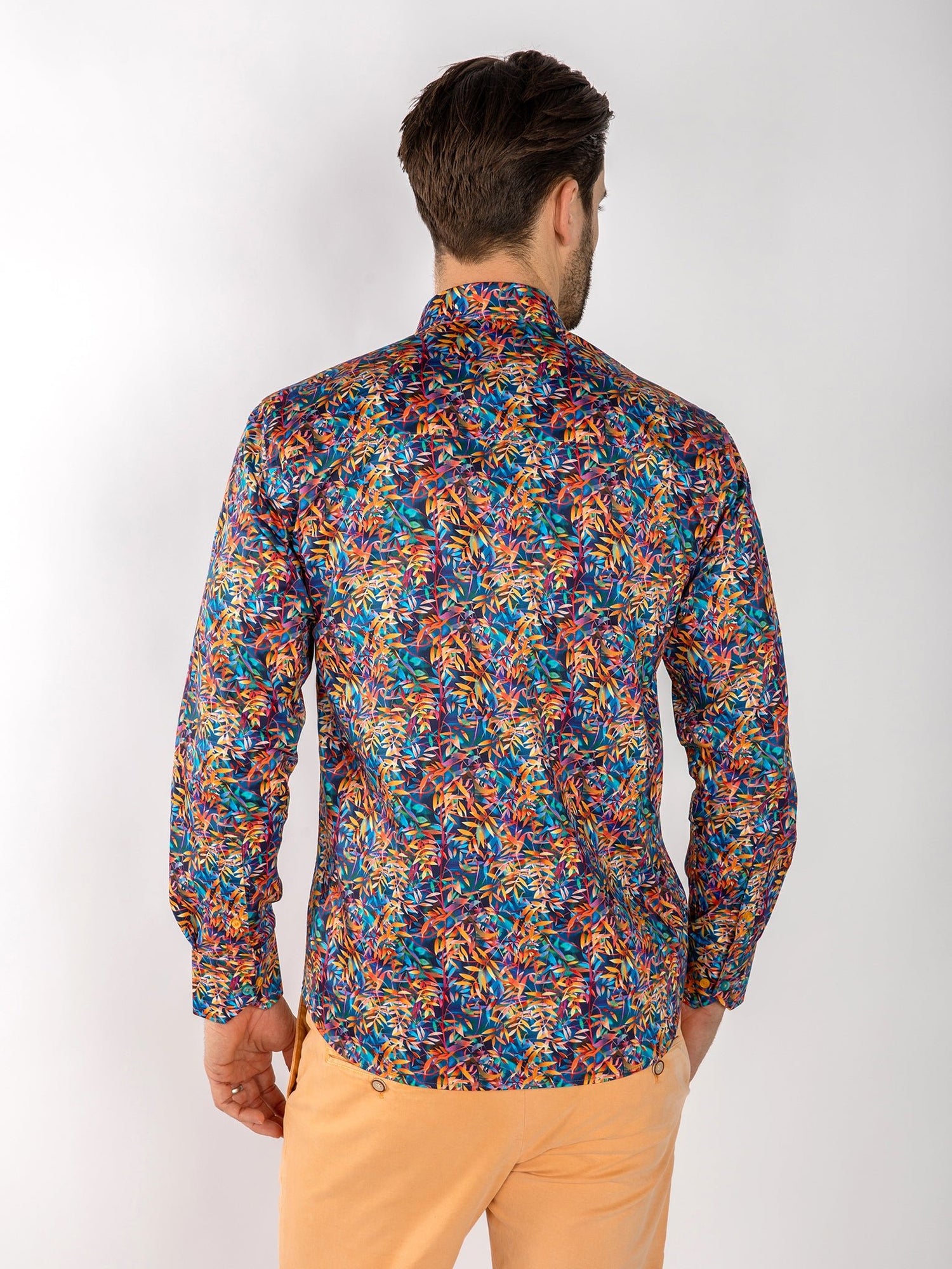 TENCEL CL25150 MULTICOLOUR LEAVES - Claudio Lugli Shirts