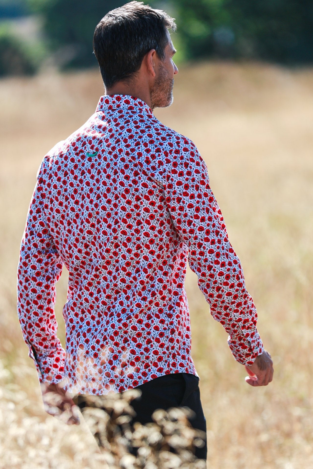 TENCEL POPPY PRINT SHIRT - Claudio Lugli Shirts