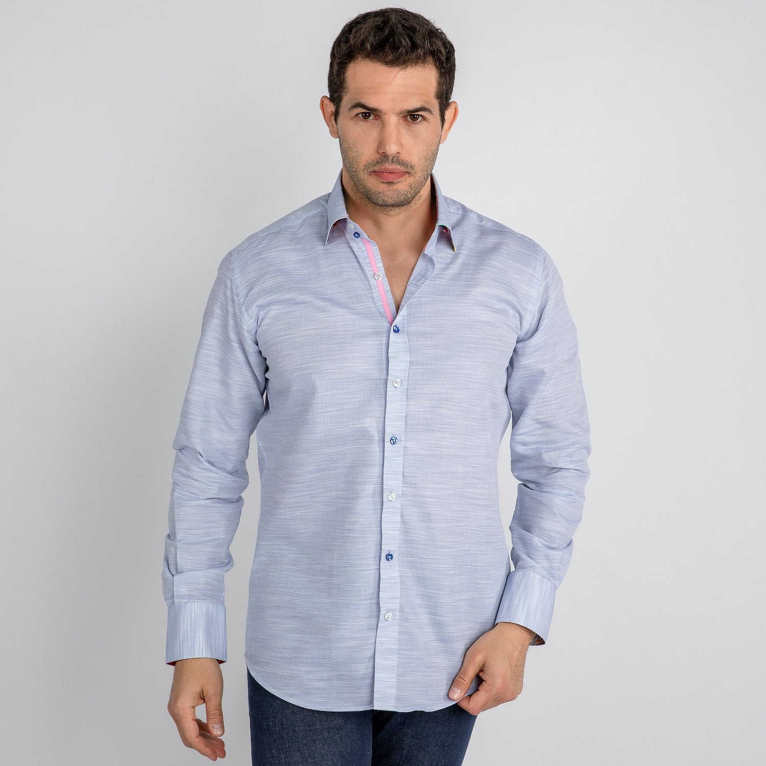 TEXTURED WASH CLASSIC SHIRT - Premium Men's Patterned Shirt by Claudio Lugli | Bold Design, Tailored Fit, Best Printed Shirts