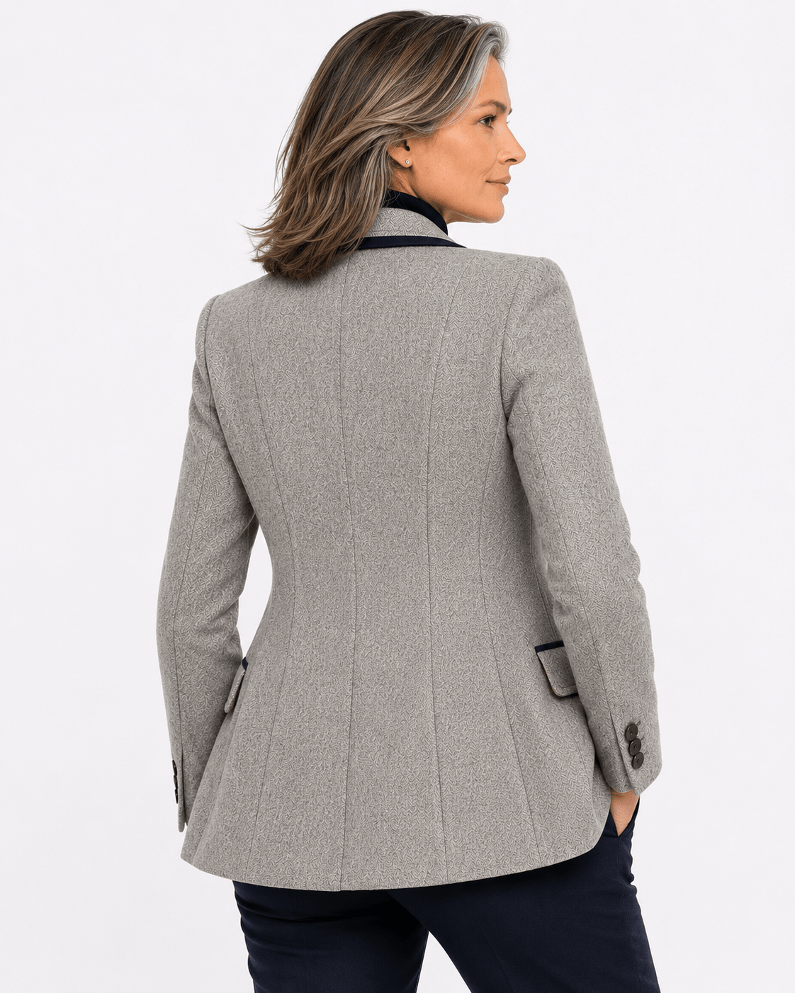 THE ASCOT HERRINGBONE CONTRAST BLAZER - Claudio Lugli Shirts