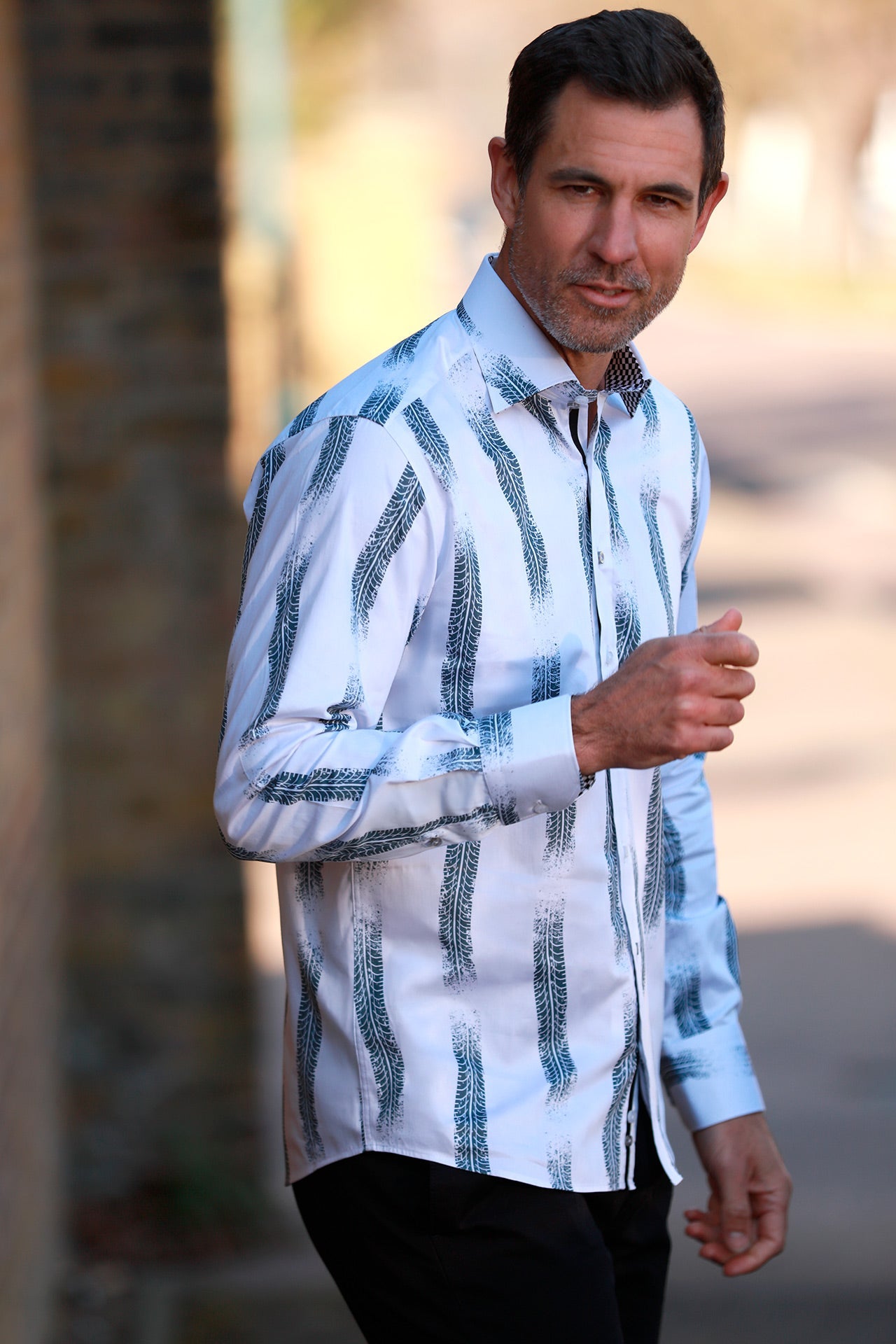 THE BURNOUT TYRE MARK PRINT SHIRT - Claudio Lugli Shirts