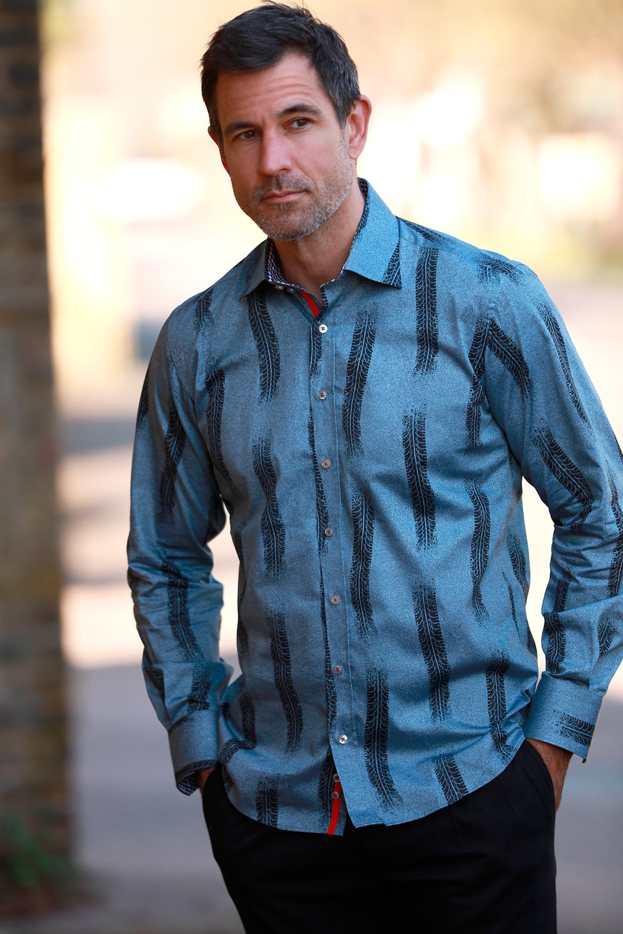 THE BURNOUT TYRE MARK PRINT SHIRT - Claudio Lugli Shirts