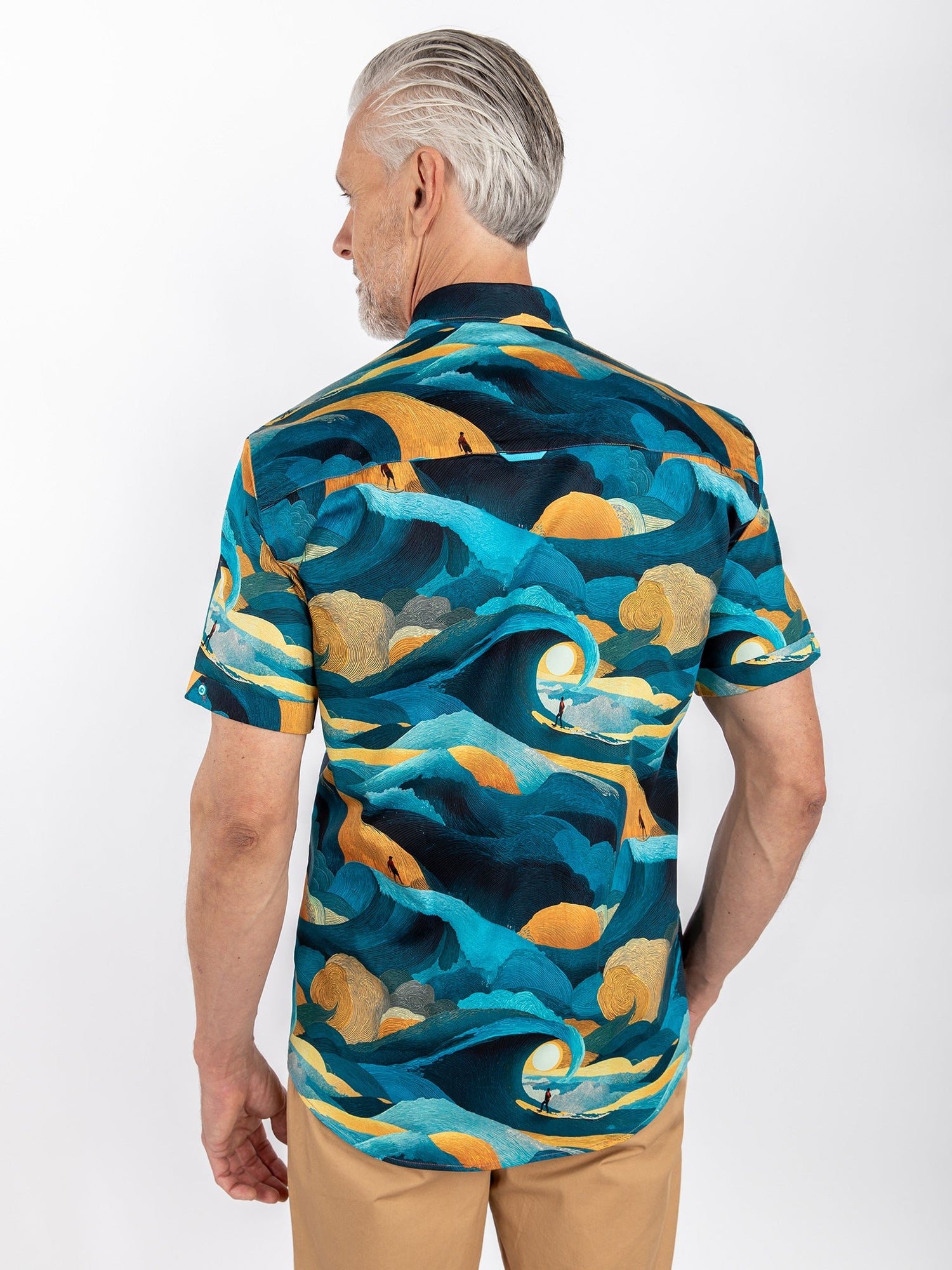 THE CELESTIAL WAVE SURFER PRINT SHIRT - Claudio Lugli Shirts