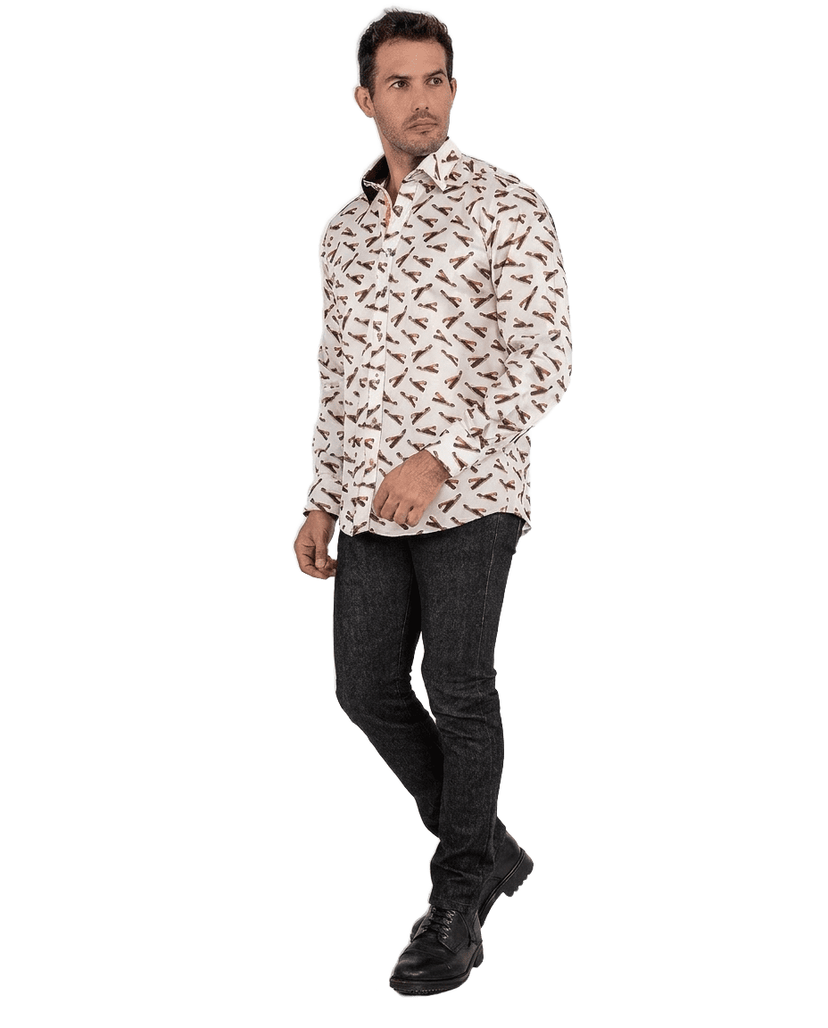 The Cigar Print Shirt - Claudio Lugli Shirts