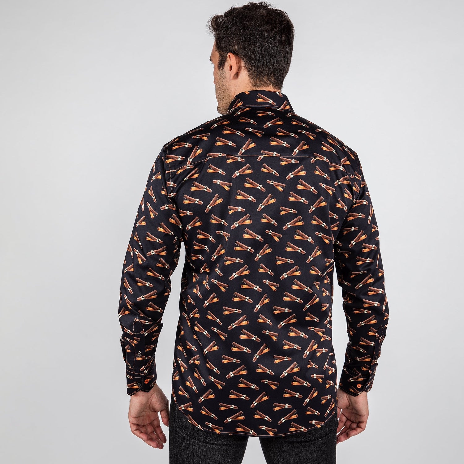 THE CIGAR PRINT SHIRT - Premium Men's Patterned Shirt by Claudio Lugli | Bold Design, Tailored Fit, Best Printed Shirts