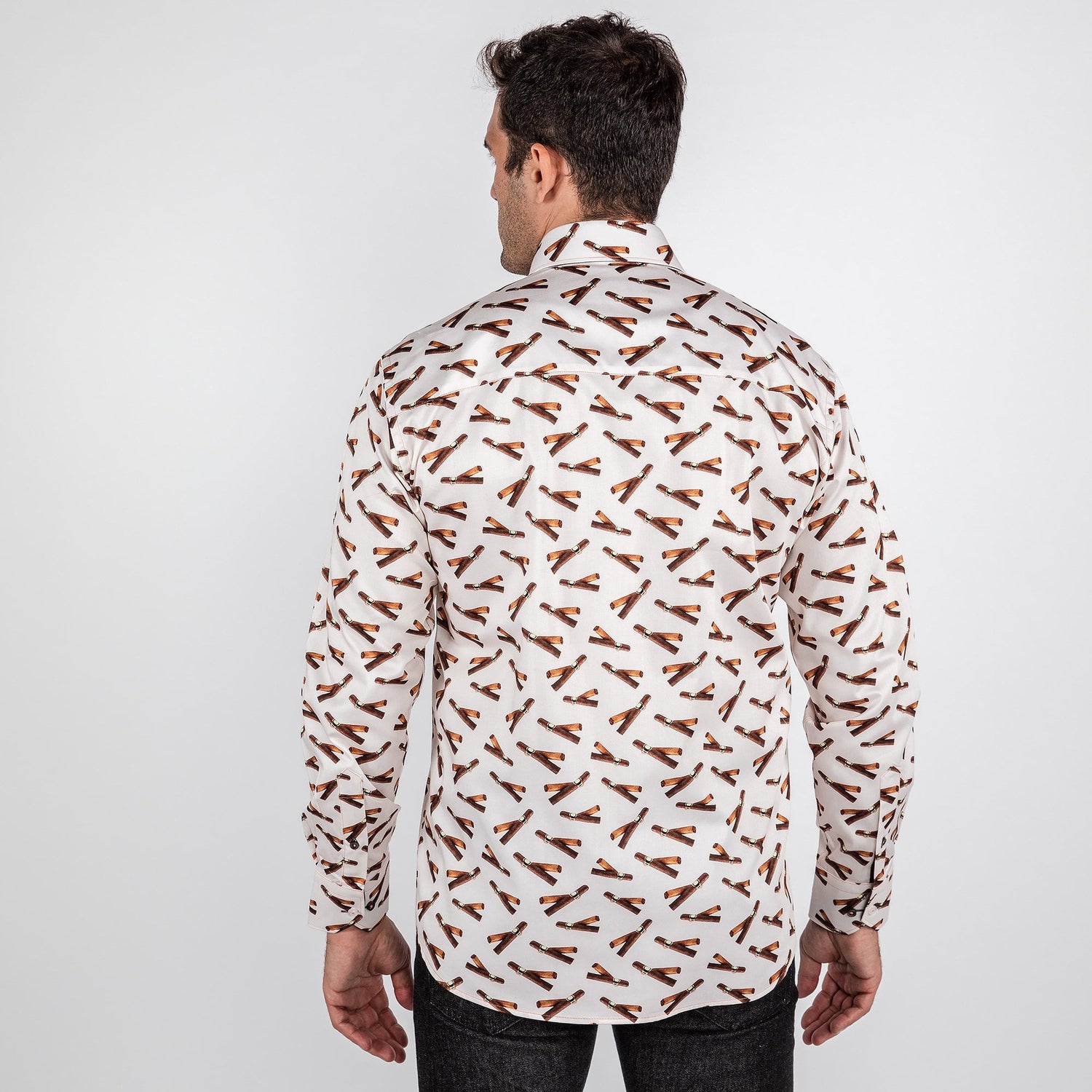 THE CIGAR PRINT SHIRT - Premium Men's Patterned Shirt by Claudio Lugli | Bold Design, Tailored Fit, Best Printed Shirts